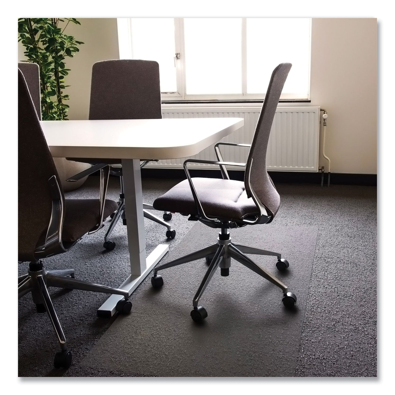 cleartex-ultimat-xxl-polycarb-square-general-office-mat-for-carpets-60-x-60-clear_flr1115015023er - 2