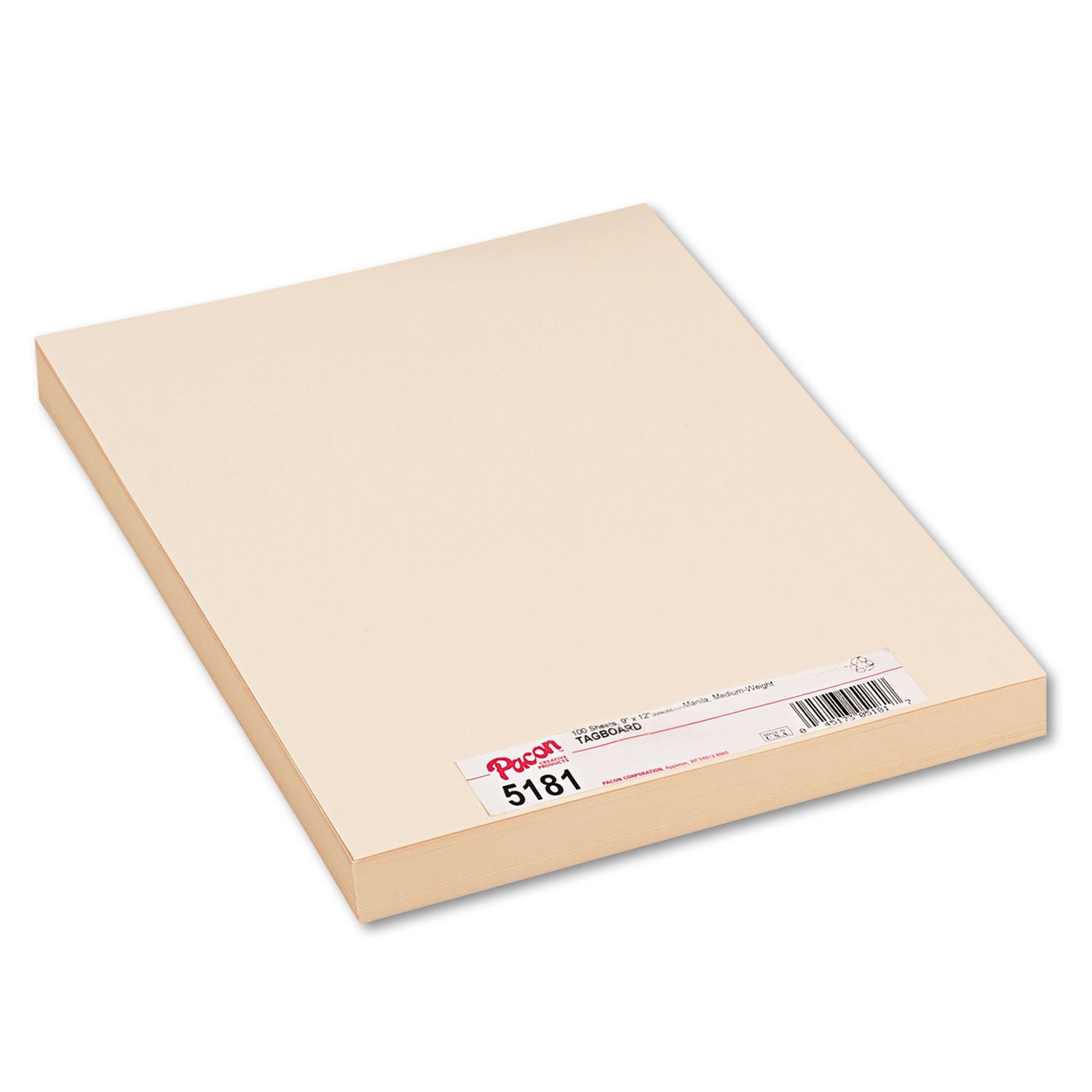 Medium Weight Tagboard, 12 x 9, Manila, 100/Pack -