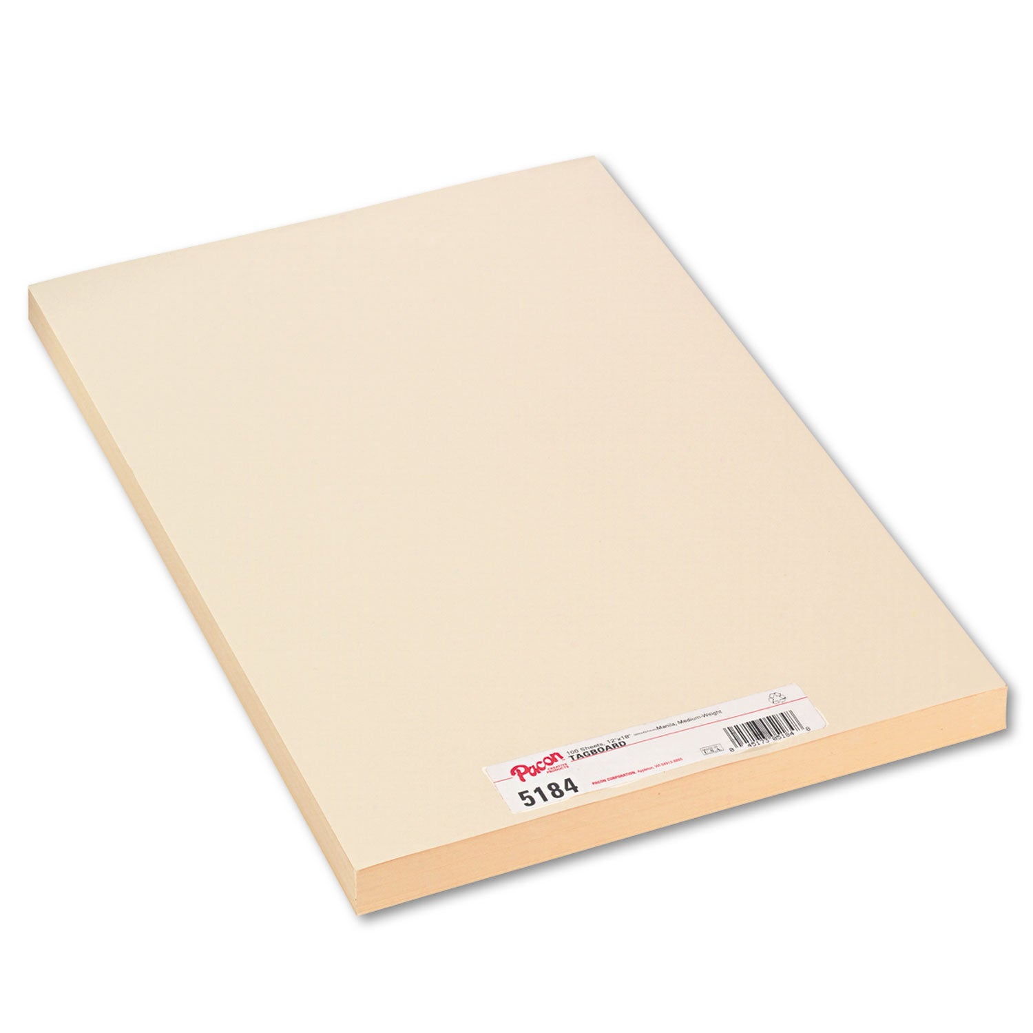 Medium Weight Tagboard, 12 x 18, Manila, 100/Pack -