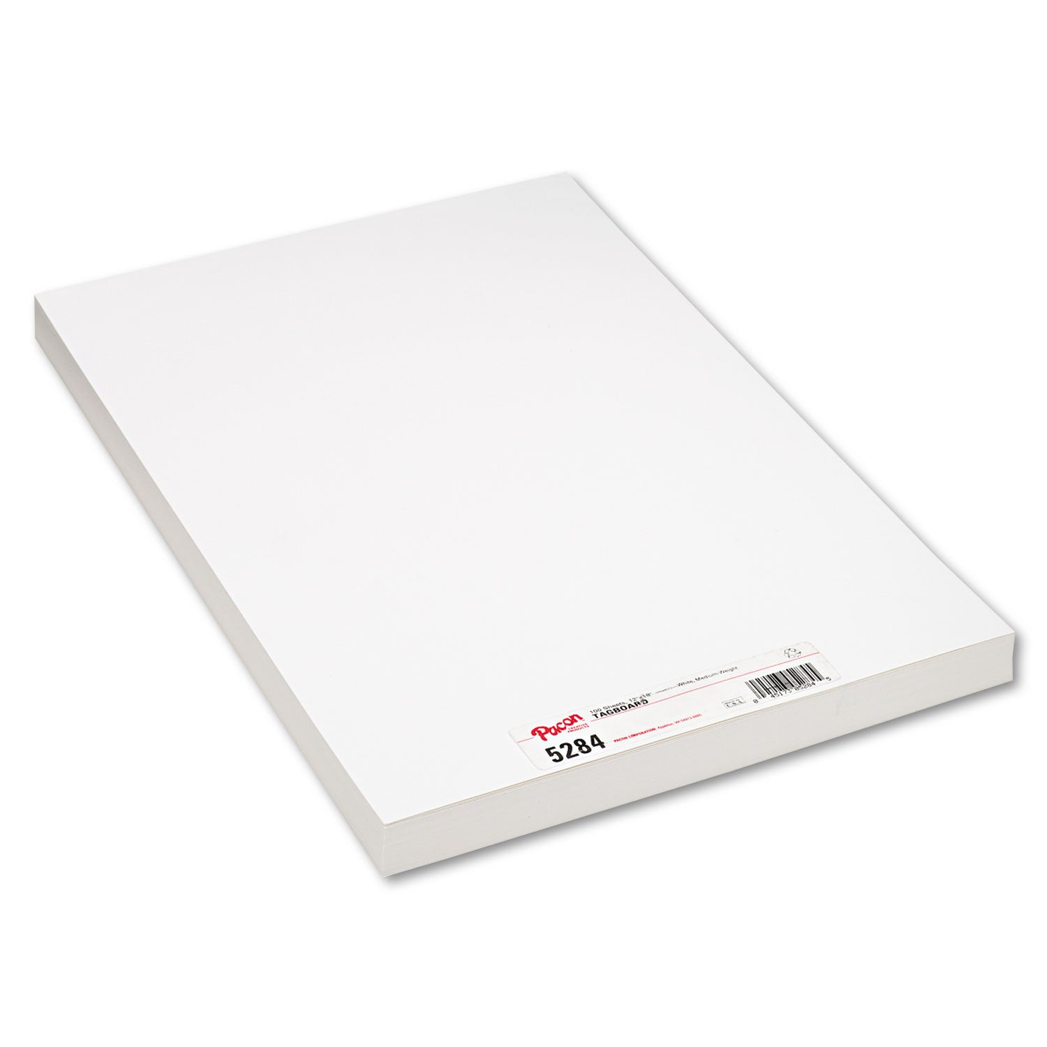 Medium Weight Tagboard, 12 x 18, White, 100/Pack -