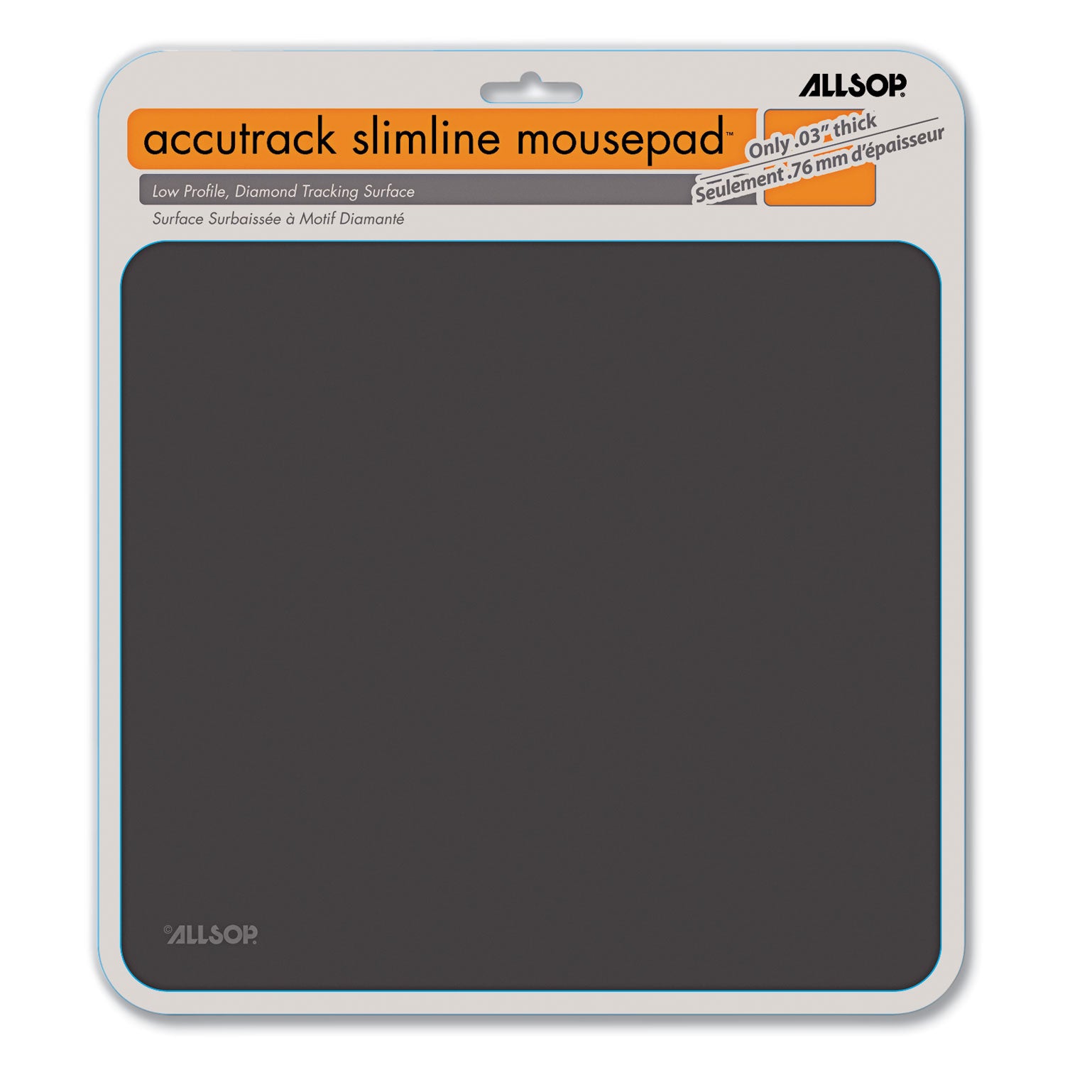Accutrack Slimline Mouse Pad, X-Large, 11.5 x 12.5, Graphite -