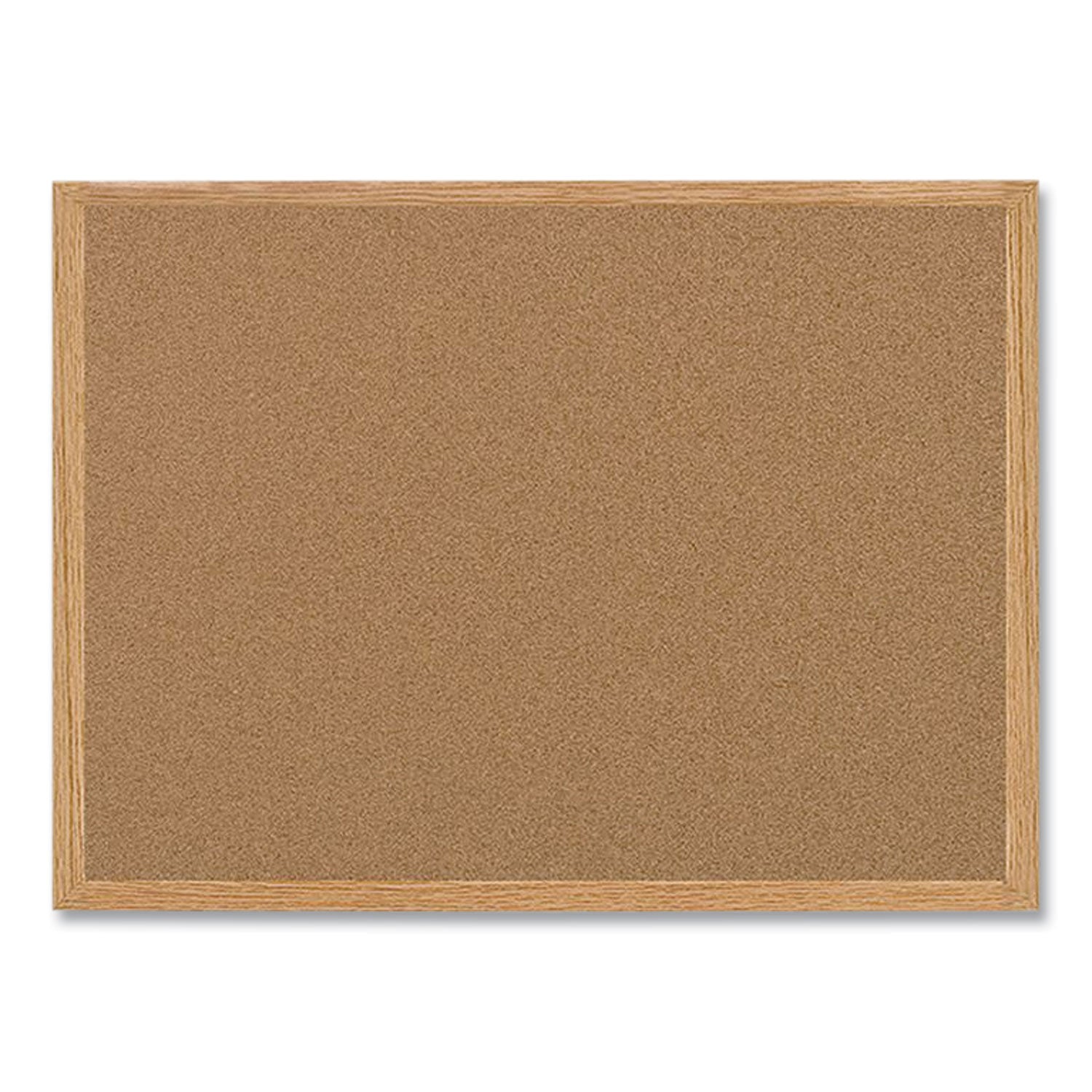 Earth Cork Board, 36 x 24, Tan Surface, Oak Wood Frame -