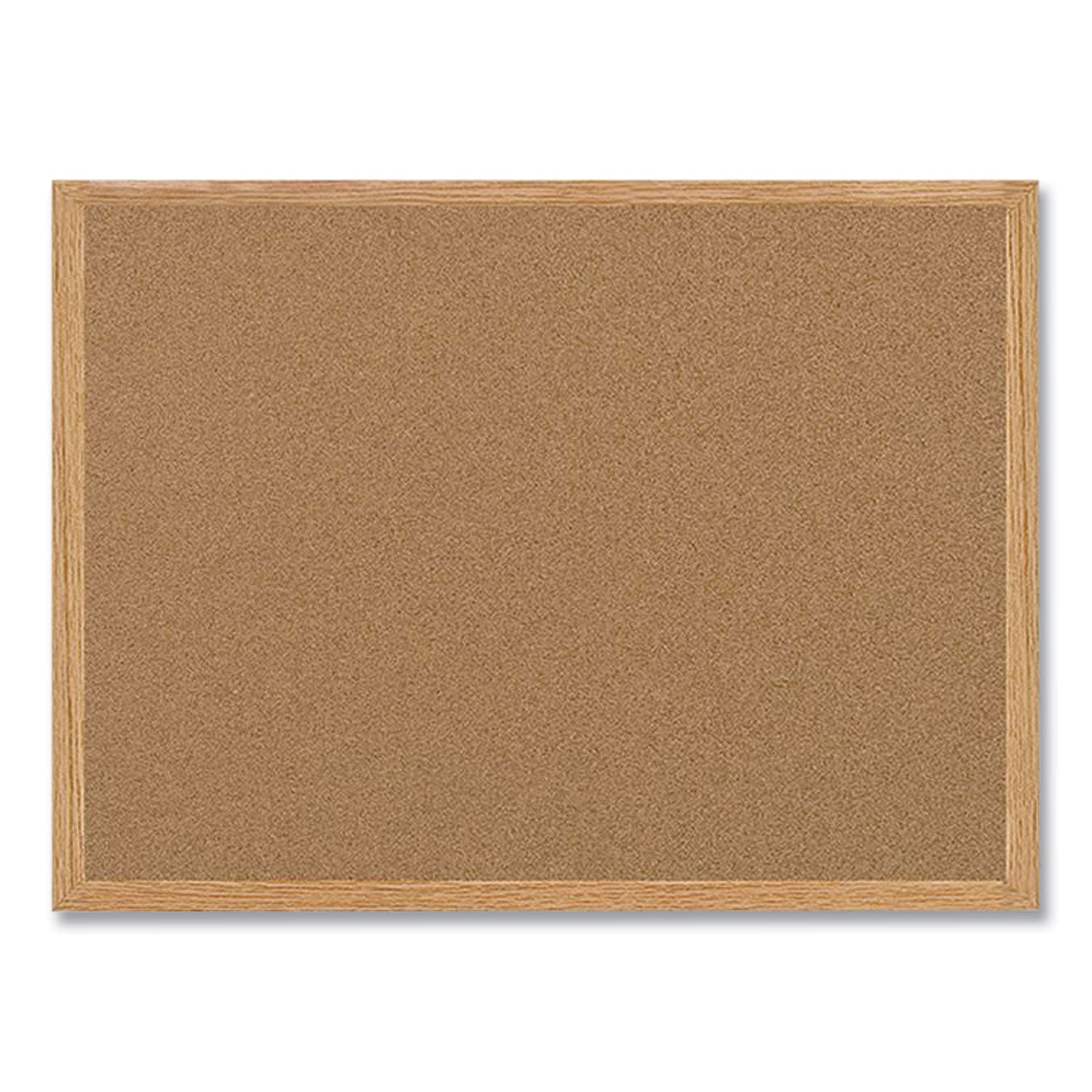 Earth Cork Board, 72 x 48, Tan Surface, Oak Wood Frame -