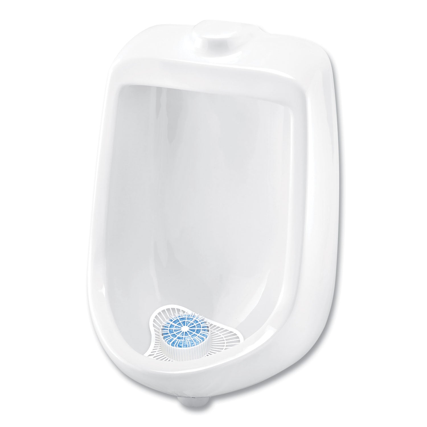Extra Duty Urinal Screen with Non-Para Block, Evergreen with Enzymes Scent, White, Dozen -