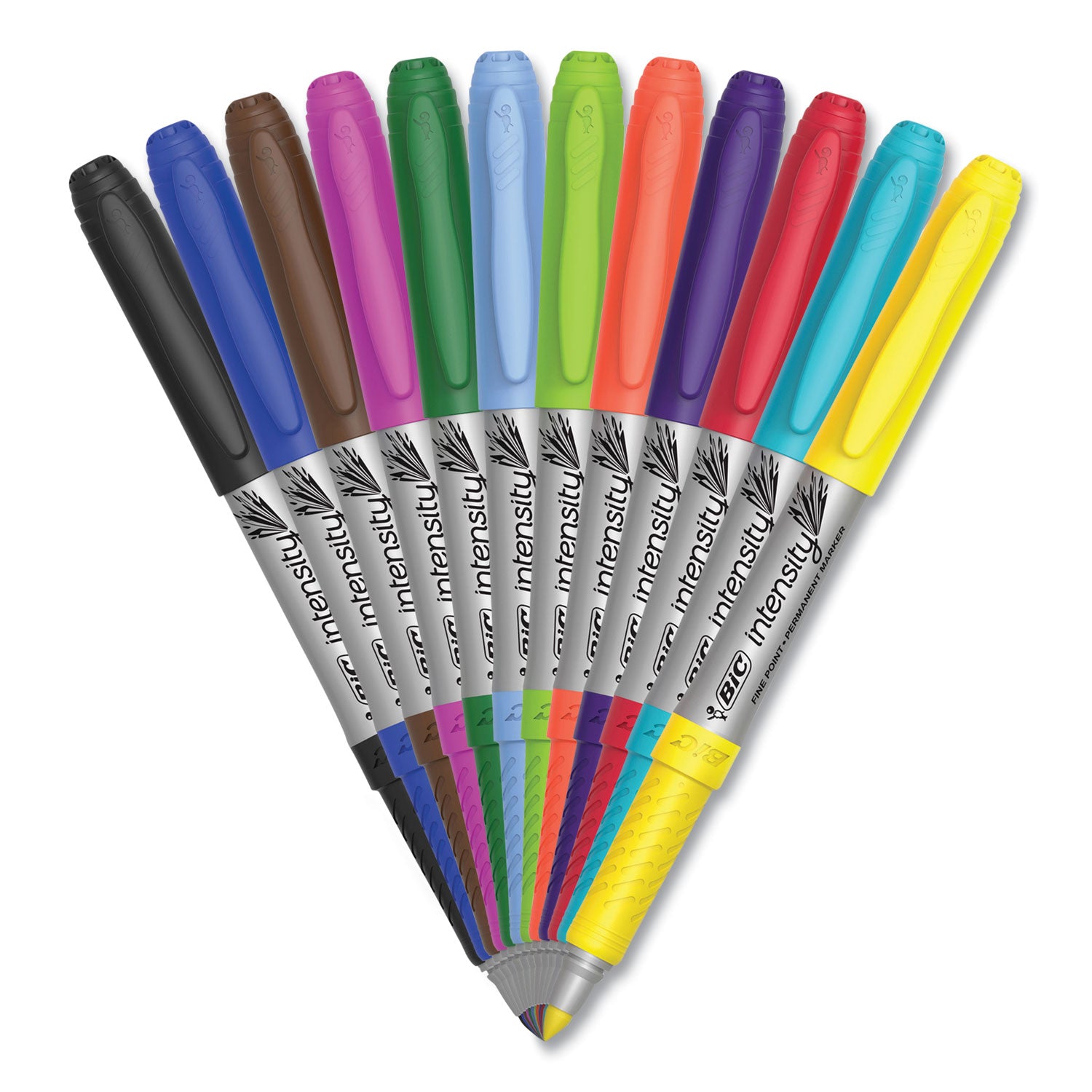 intensity-ultra-fine-tip-permanent-marker-ultra-fine-needle-tip-assorted-vivid-fashion-colors-36-pack_bicgpmup361ast - 1