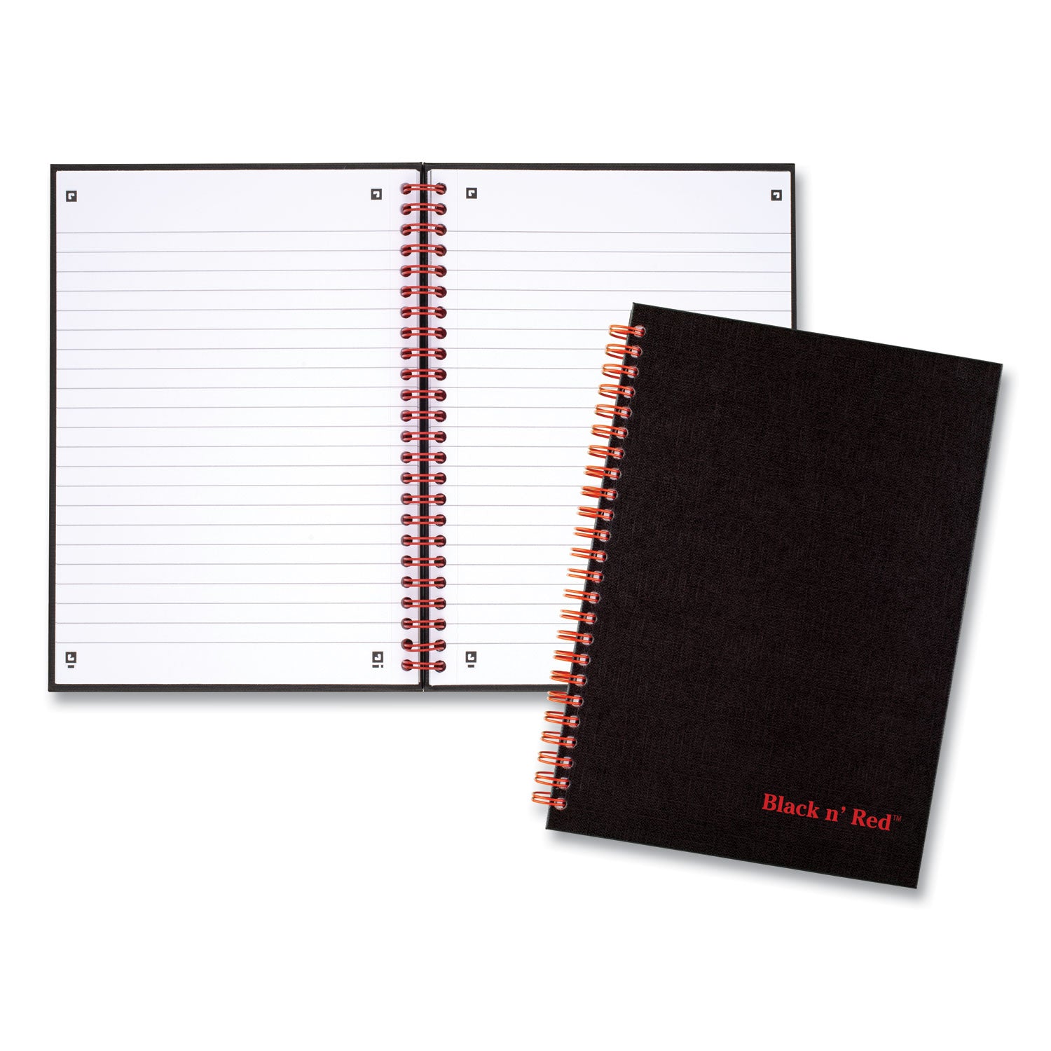 Hardcover Twinwire Notebooks, SCRIBZEE Compatible, 1-Subject, Wide/Legal Rule, Black Cover, (70) 8.25 x 5.88 Sheets -