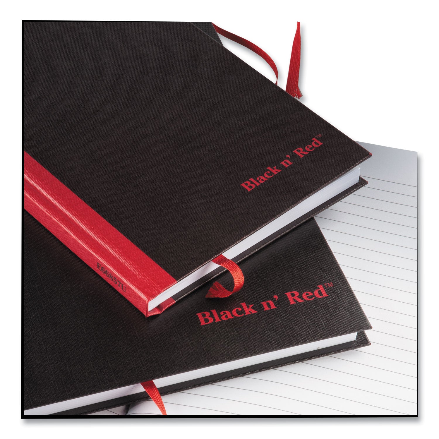 Hardcover Casebound Notebooks, SCRIBZEE Compatible, 1-Subject, Wide/Legal Rule, Black Cover, (96) 8.25 x 5.63 Sheets -