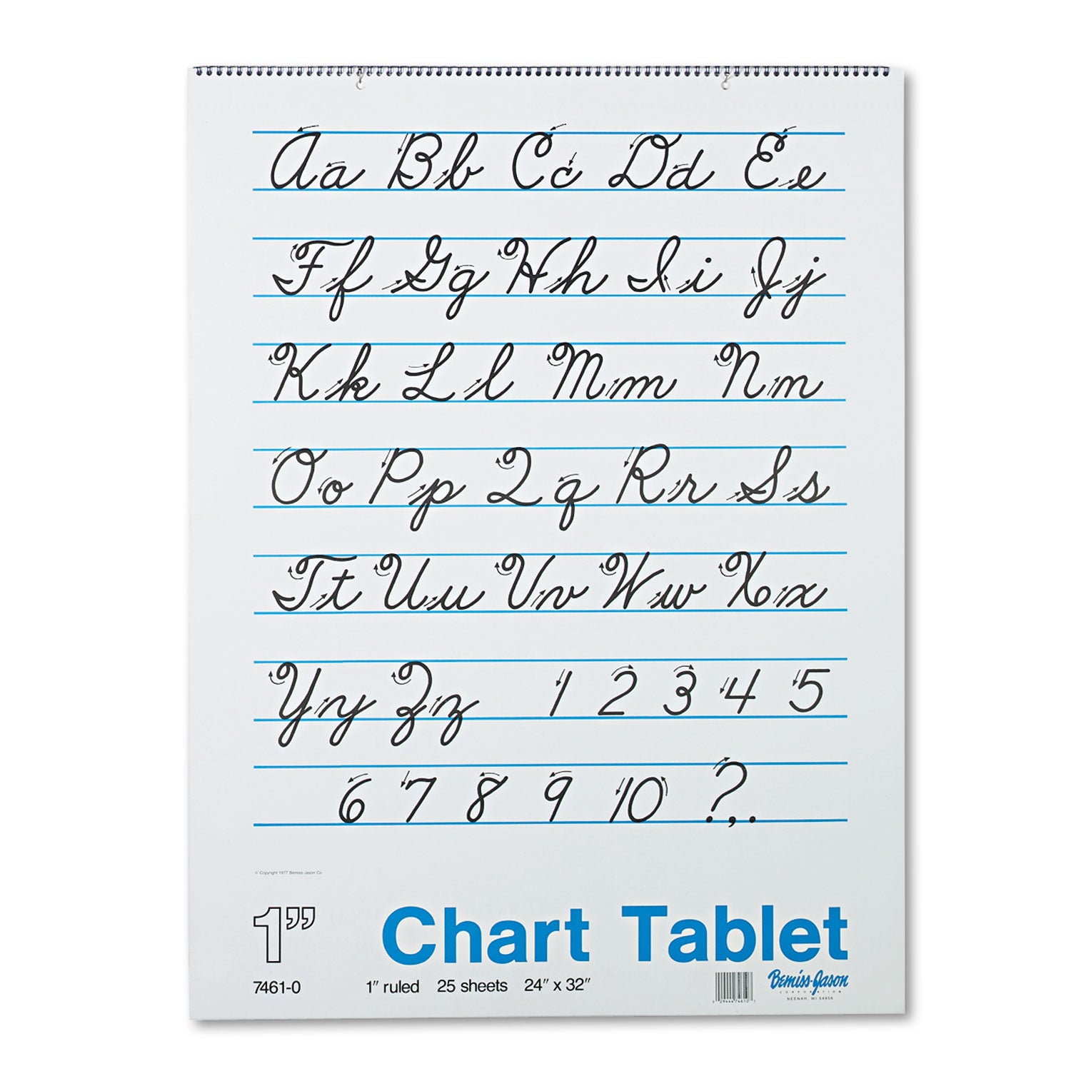 Chart Tablets, Presentation Format (1" Rule), 24 x 32, White, 25 Sheets -