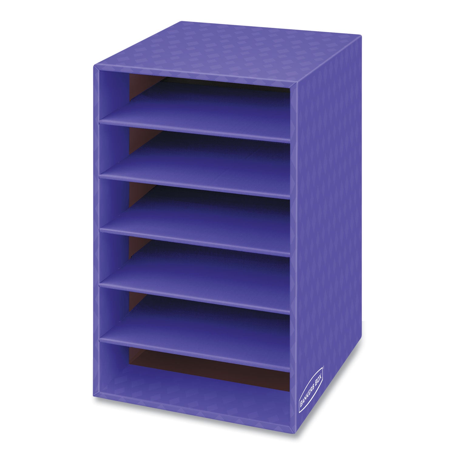 Vertical Classroom Organizer, 6 Shelves, 11.88 x 13.25 x 18, Purple -