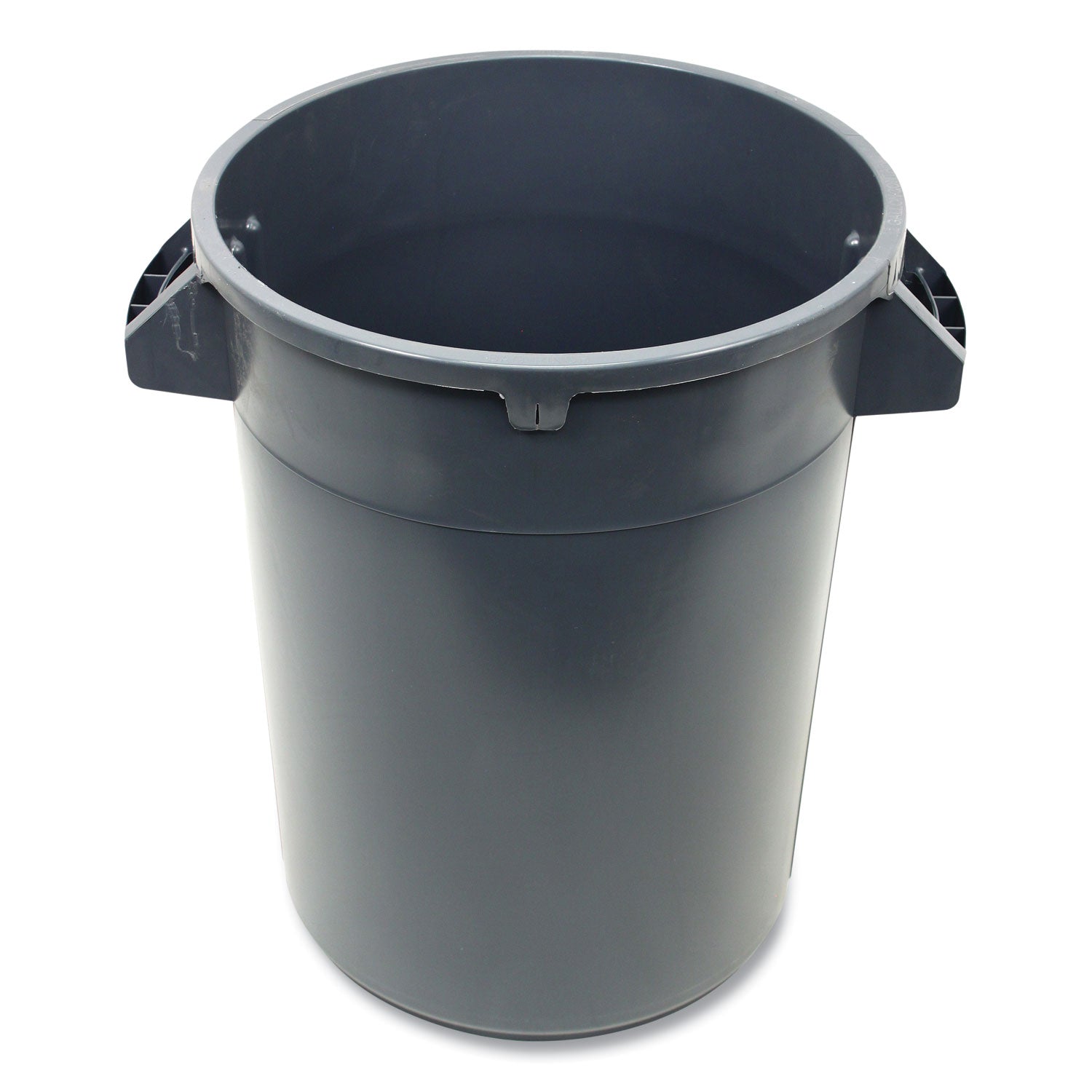Gator Plus 32-gallon Vented Container - 32 gal Capacity - Round - Crush Resistant, Handle, Vented - 28.5" Height x 25.6" Width - Plastic, Polyethylene - Gray - 1 Each - 1