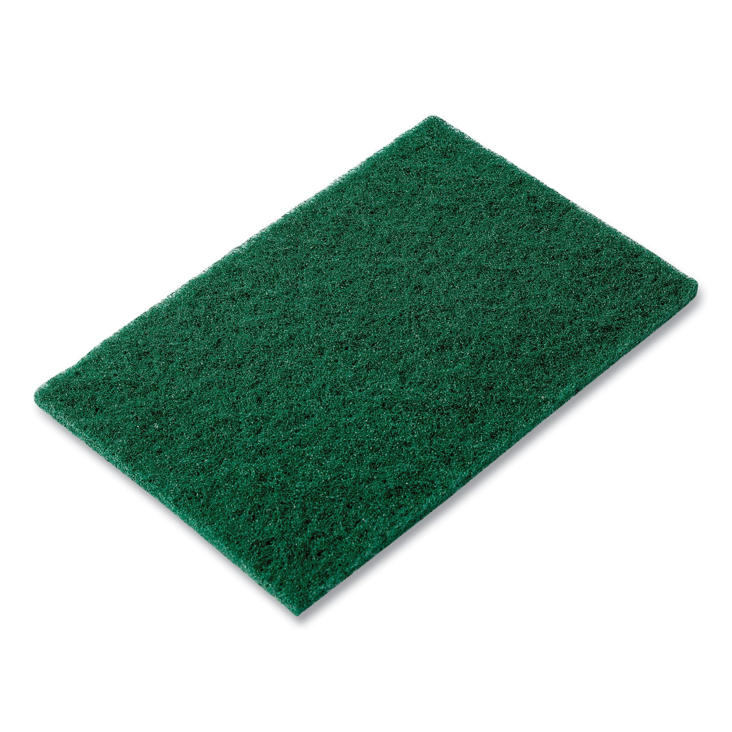 Medium-Duty Scouring Pad, 6 x 9, Green, 10 Pads/Pack, 6 Packs/Carton -