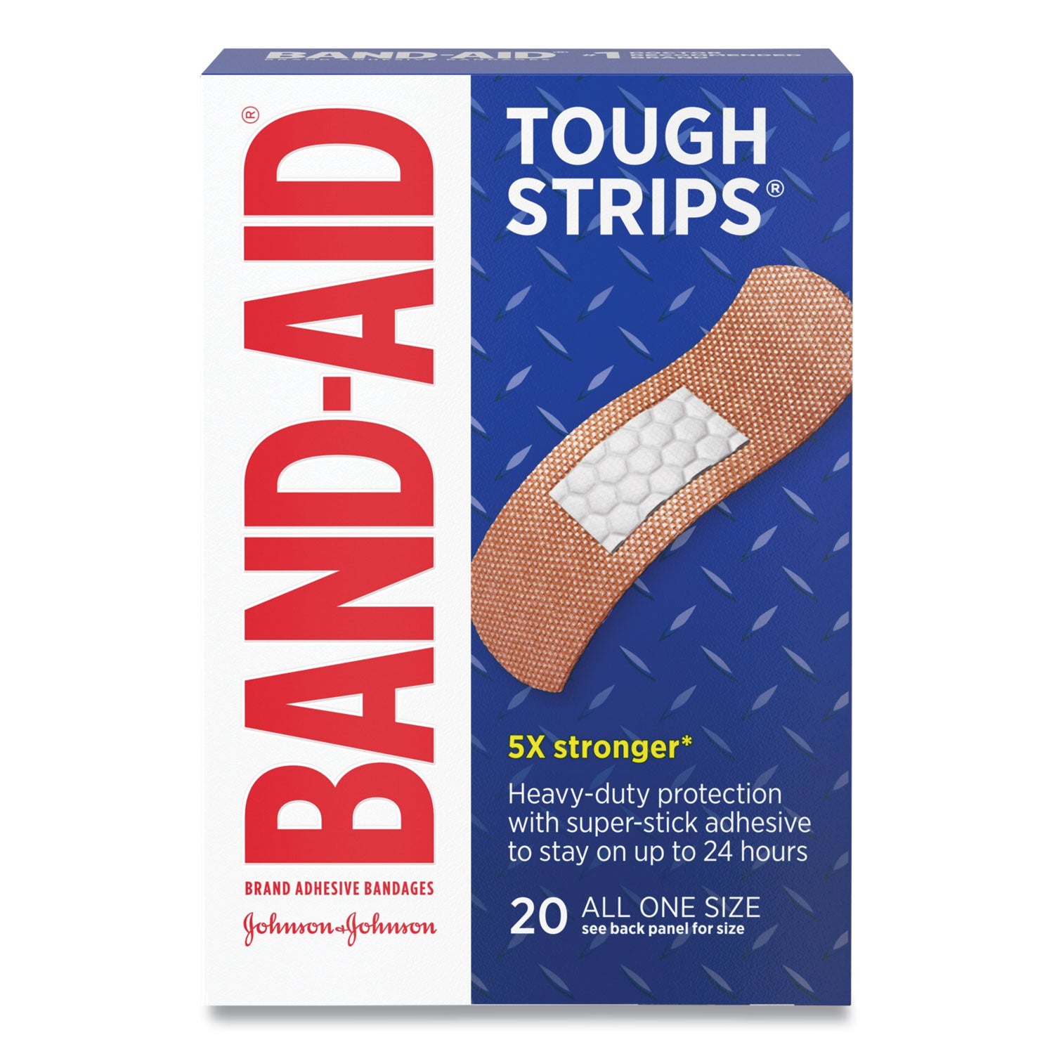 Flexible Fabric Adhesive Tough Strip Bandages, 1 x 4, 20/Box -