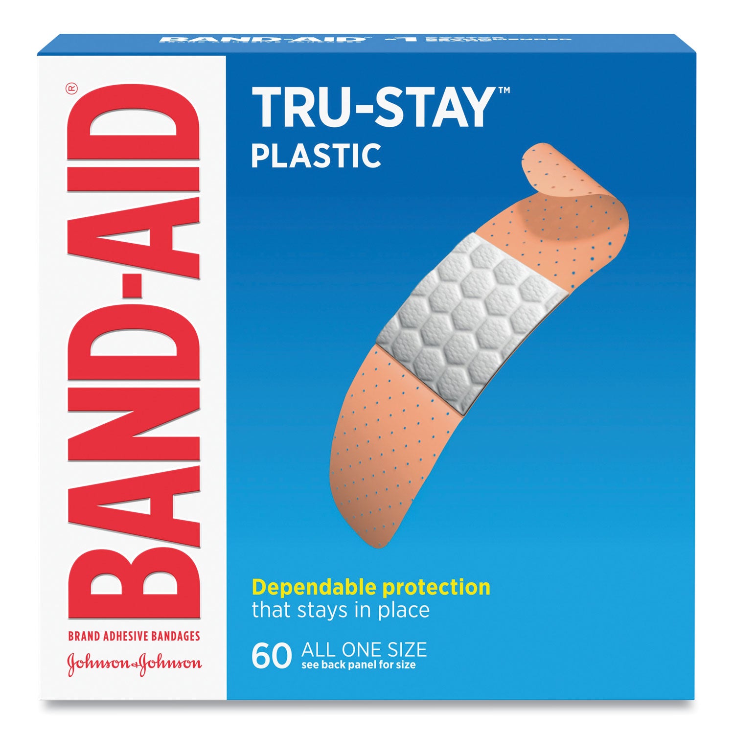 Plastic Adhesive Bandages, 0.75 x 3, 60/Box -