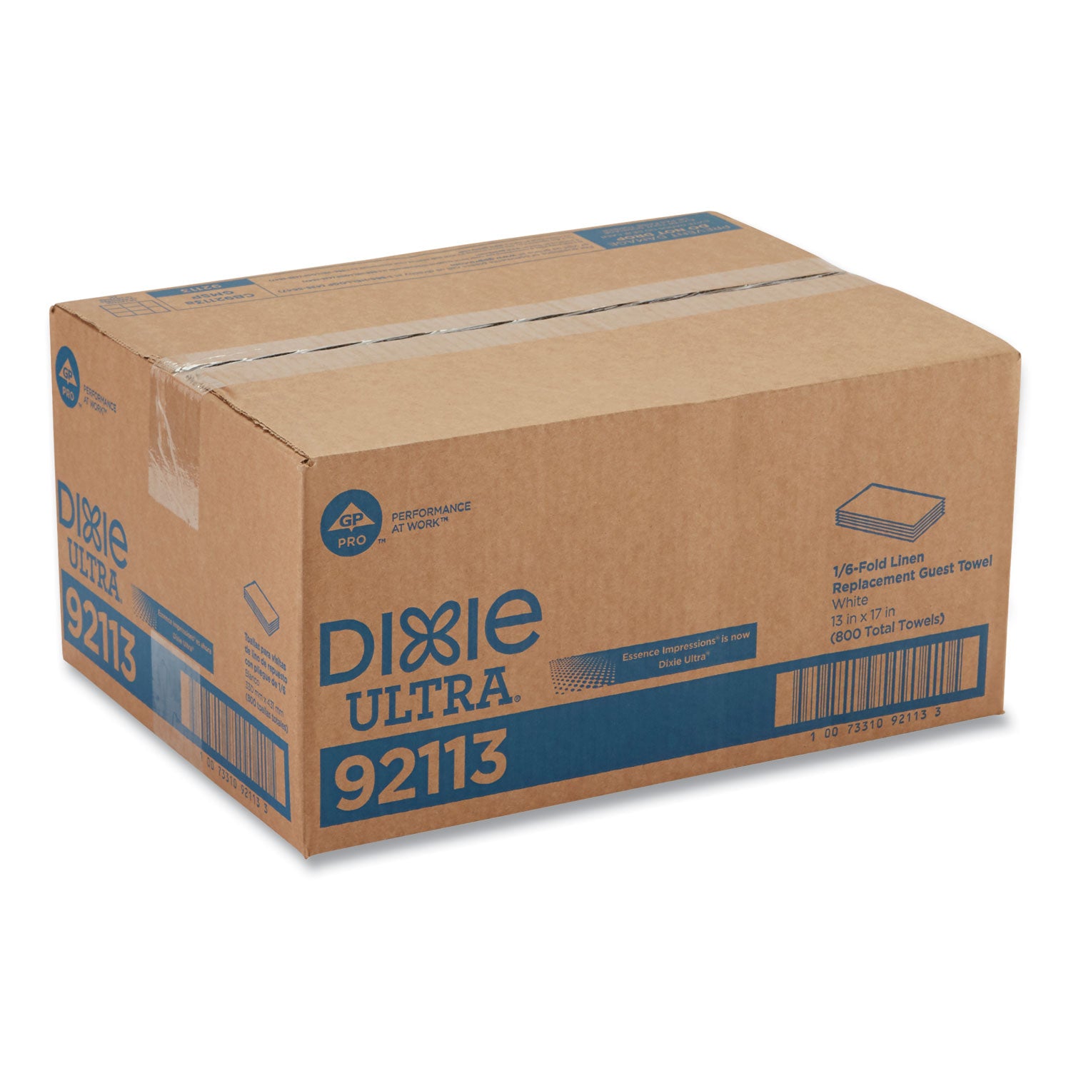 1/6-Fold Linen Replacement Towels, 13 x 17, White, 200/Box, 4 Boxes/Carton -