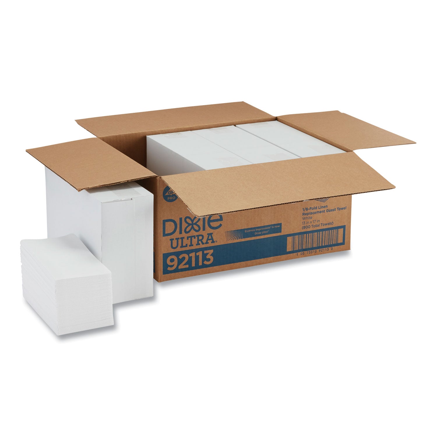 1/6-Fold Linen Replacement Towels, 13 x 17, White, 200/Box, 4 Boxes/Carton -