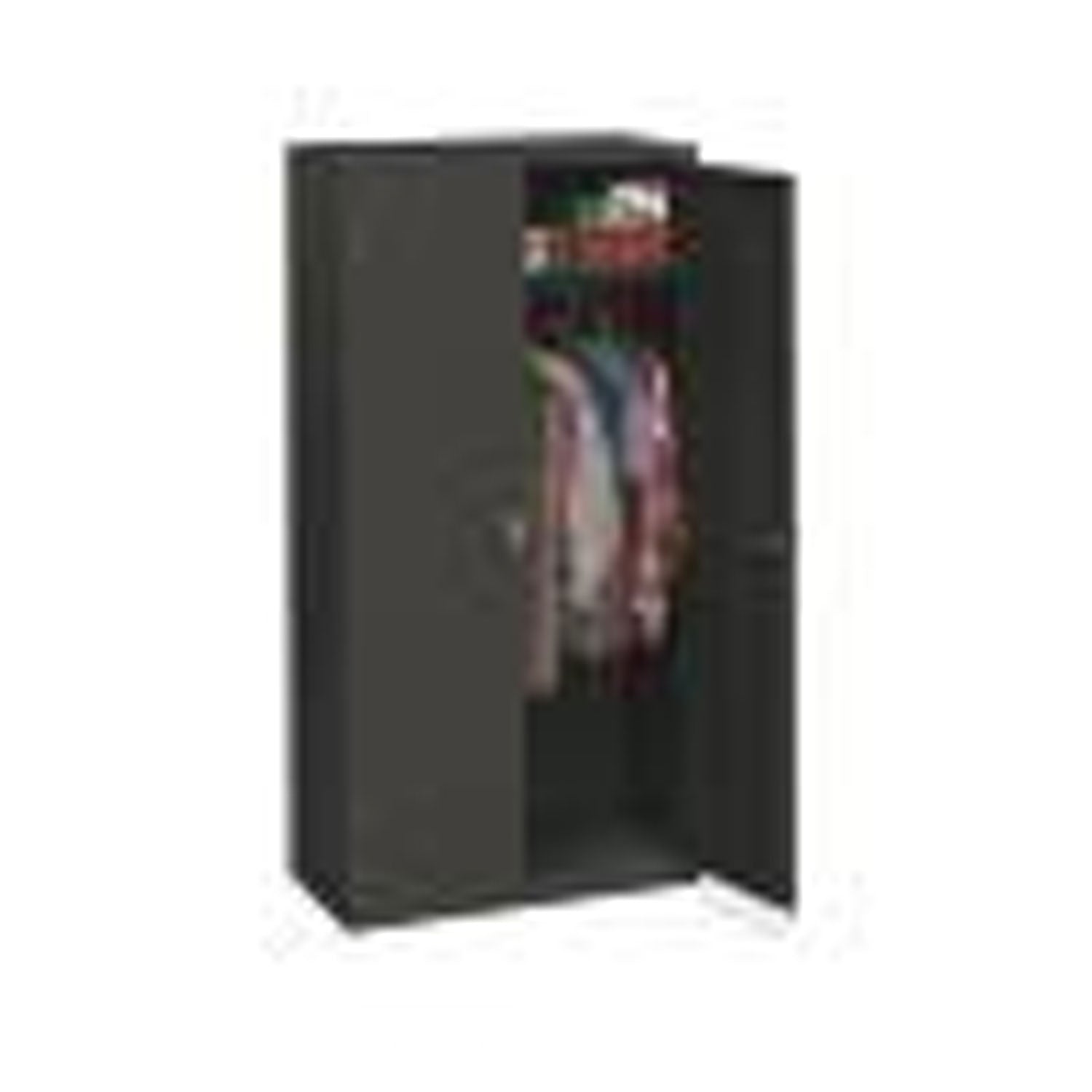 Assembled Storage Cabinet, 36w x 18.13d x 71.75h, Charcoal -