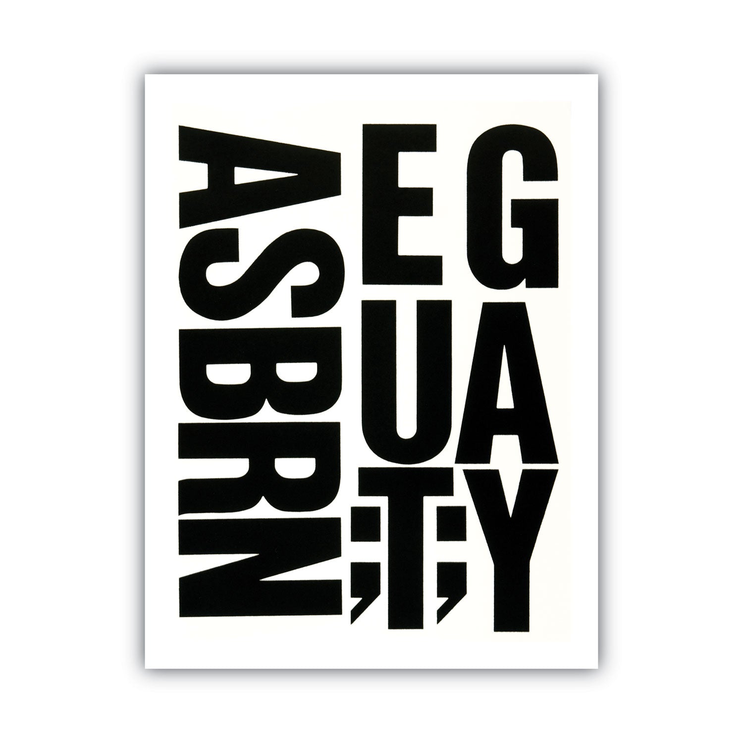 Press-On Vinyl Uppercase Letters, Self Adhesive, Black, 4"h, 58/Pack -