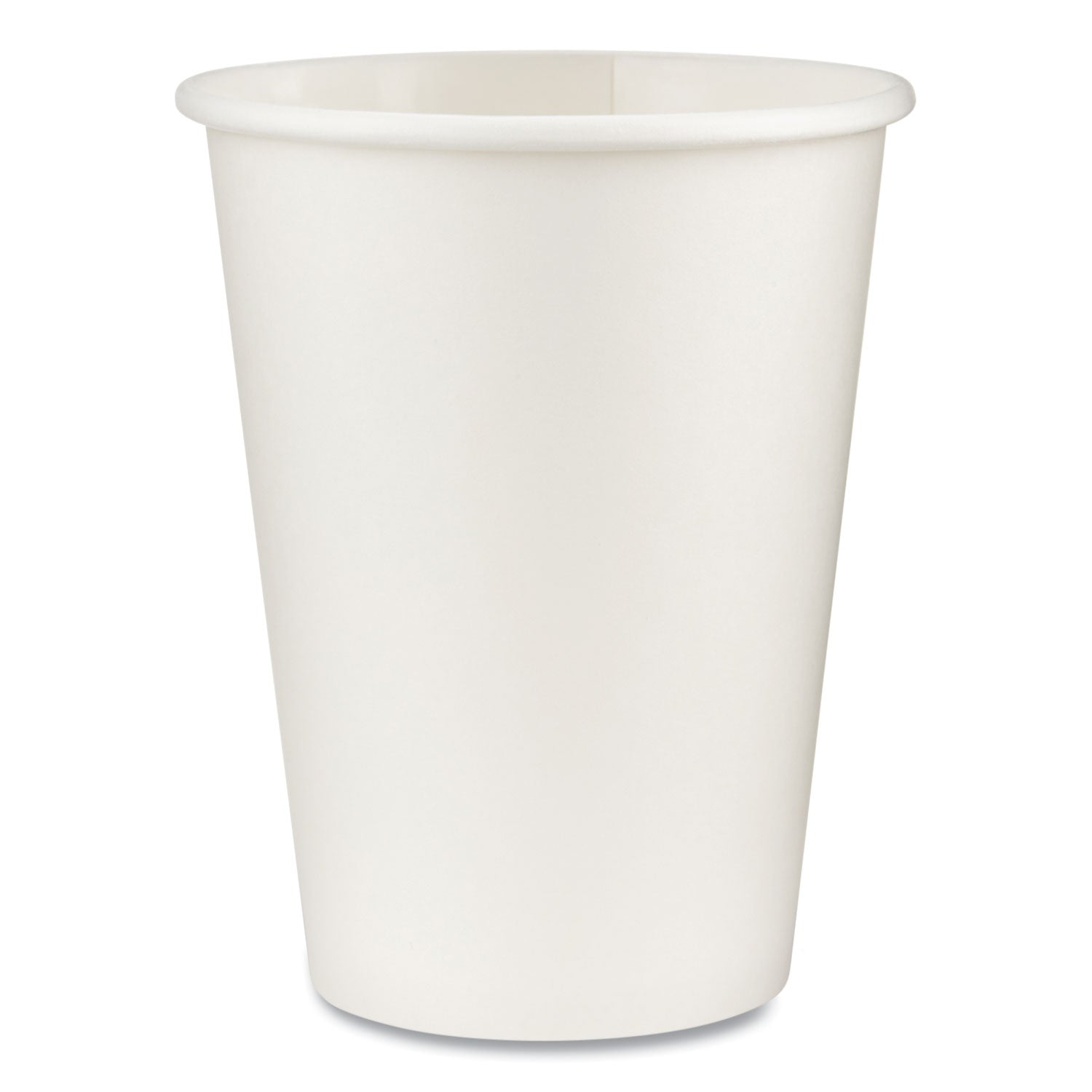 Paper Hot Cups, 12 oz, White, 50/Sleeve, 20 Sleeves/Carton -
