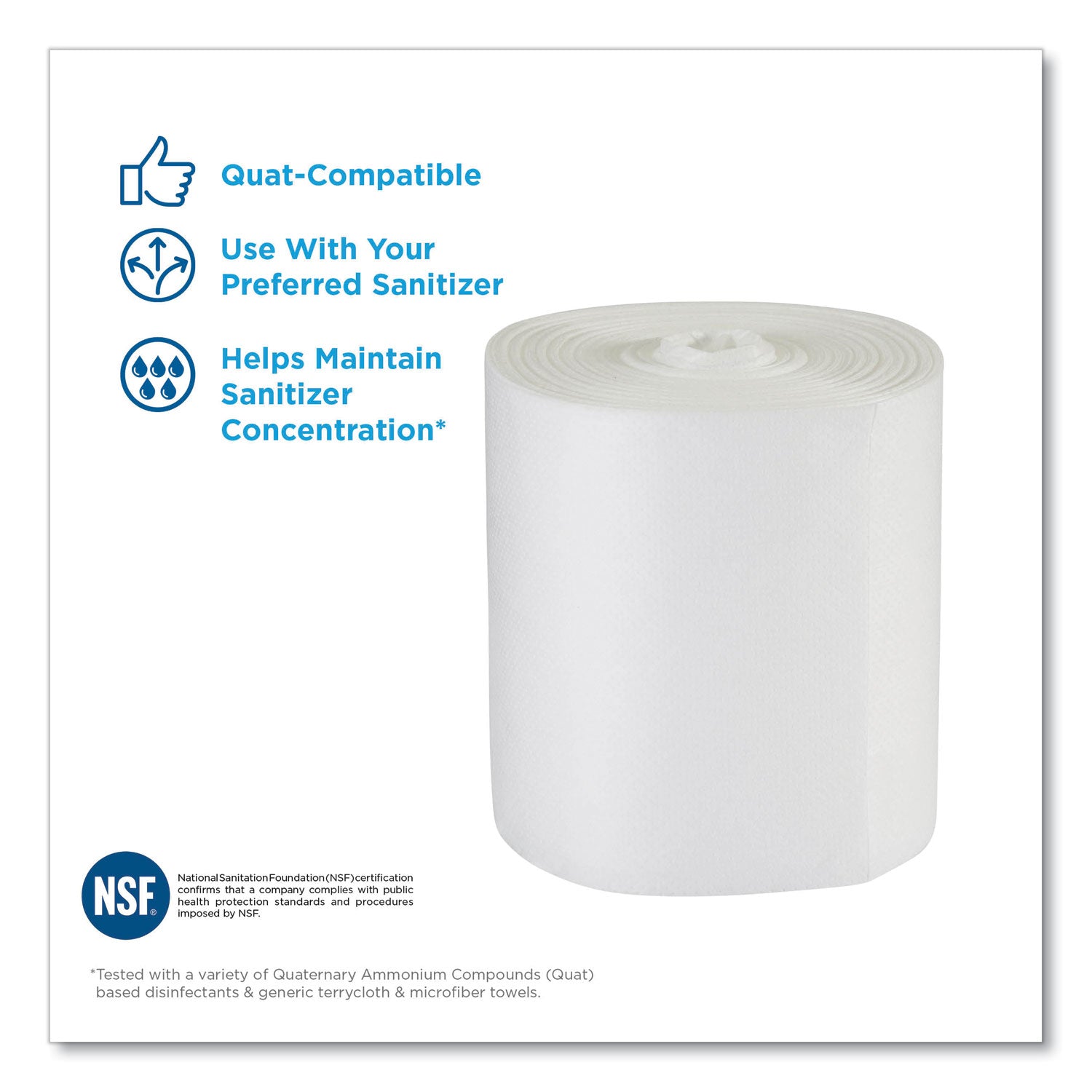 foodservice-surface-system-quat-compatible-disposable-wipe-refill-1-ply-81-x-12-white-135-sheets-roll-6-rolls-carton_dxe29710 - 2