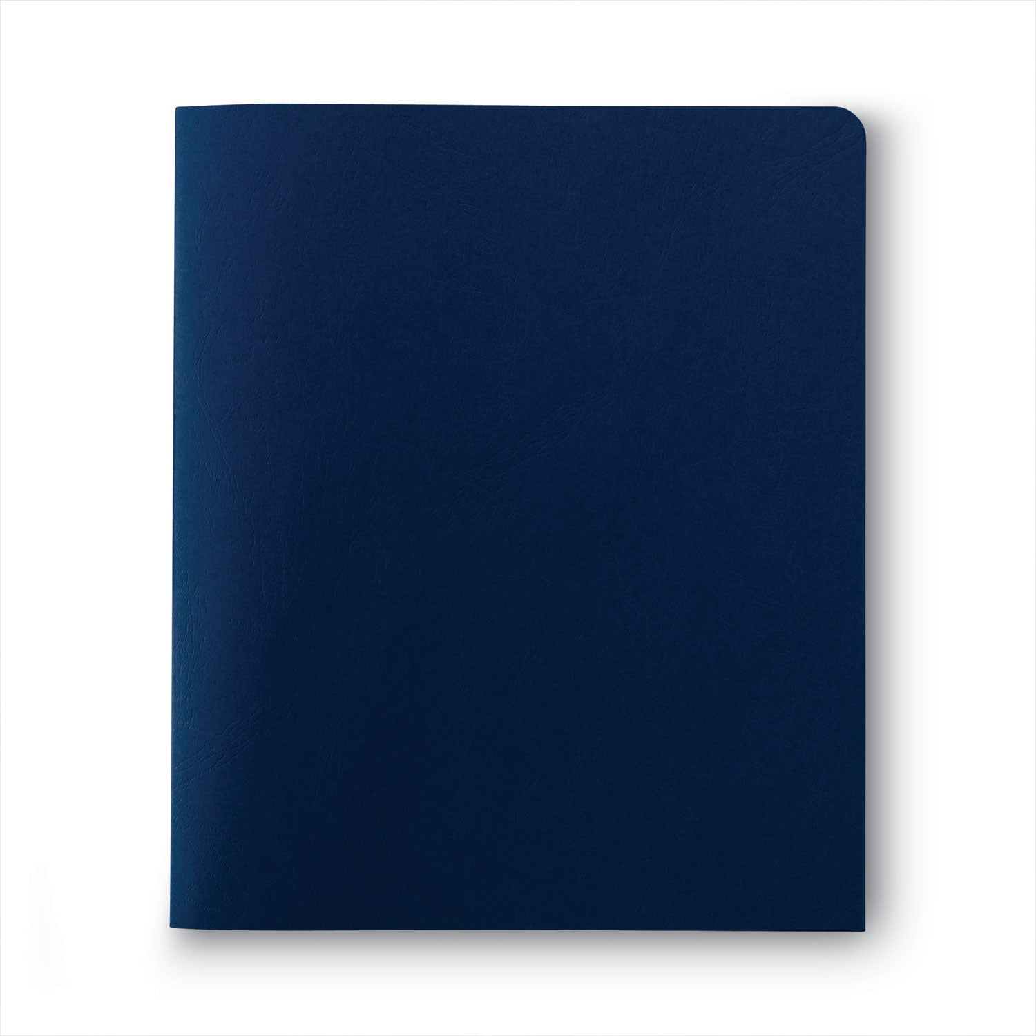 Two-Pocket Folder, Textured Paper, 100-Sheet Capacity, 11 x 8.5, Dark Blue, 25/Box -