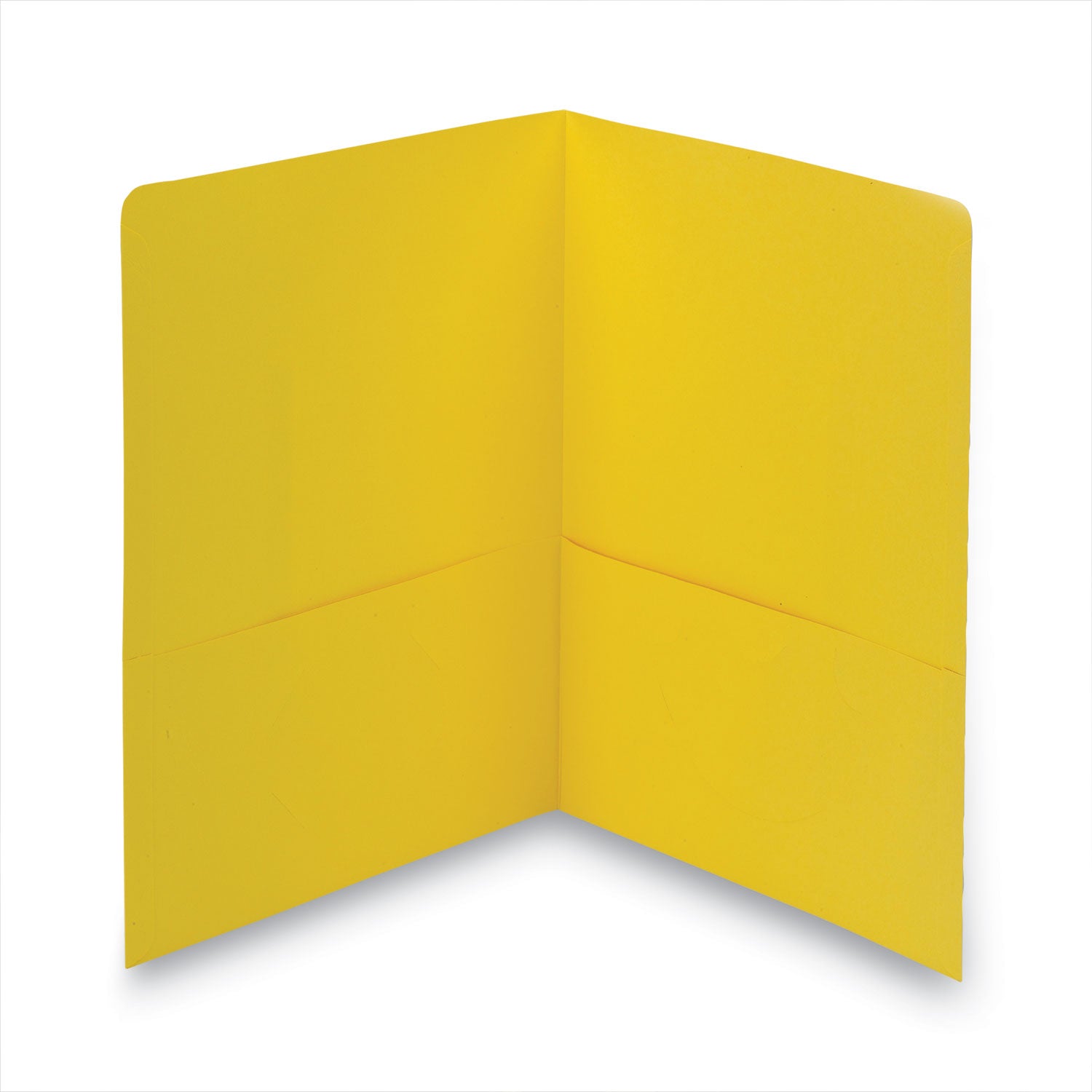 Two-Pocket Folder, Textured Paper, 100-Sheet Capacity, 11 x 8.5, Yellow, 25/Box -