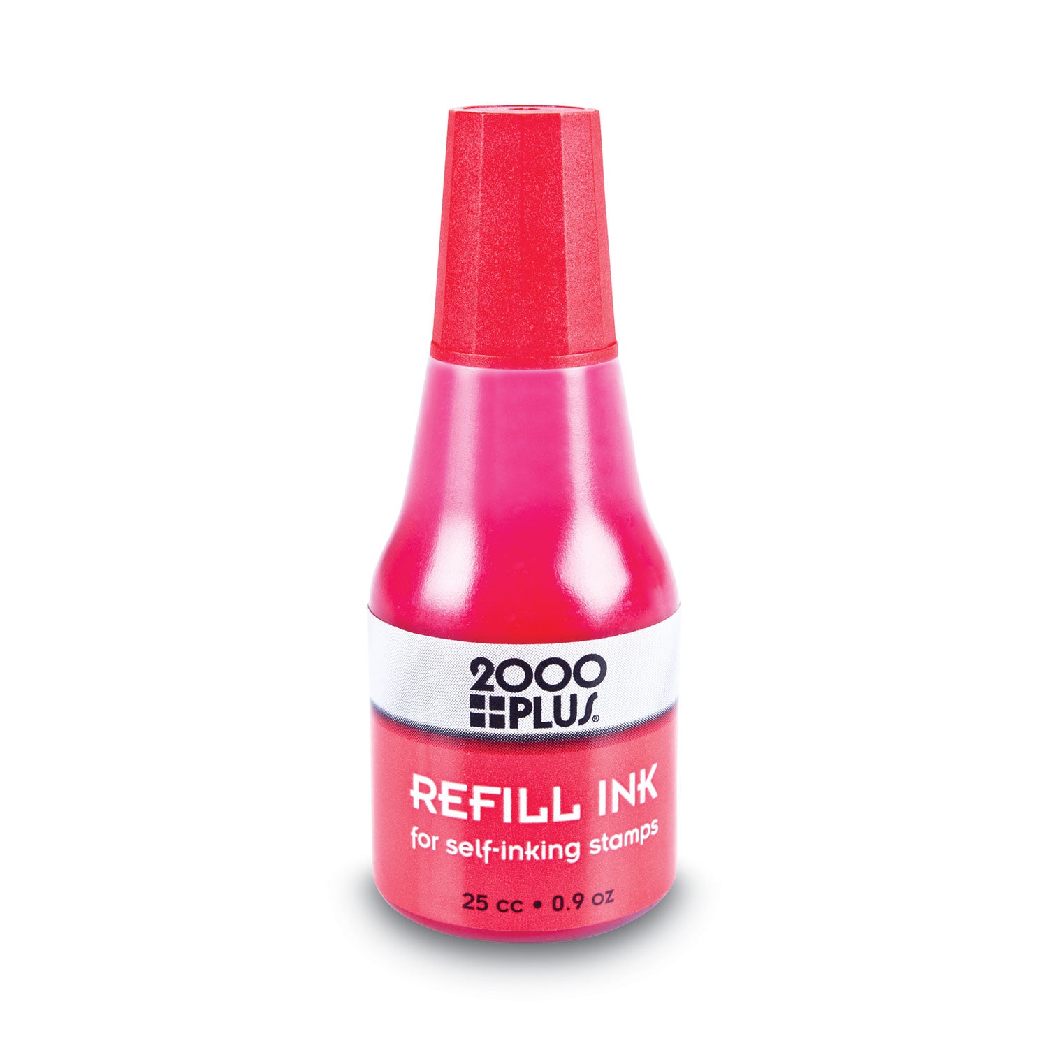 Self-Inking Refill Ink, 0.9 oz. Bottle, Red -