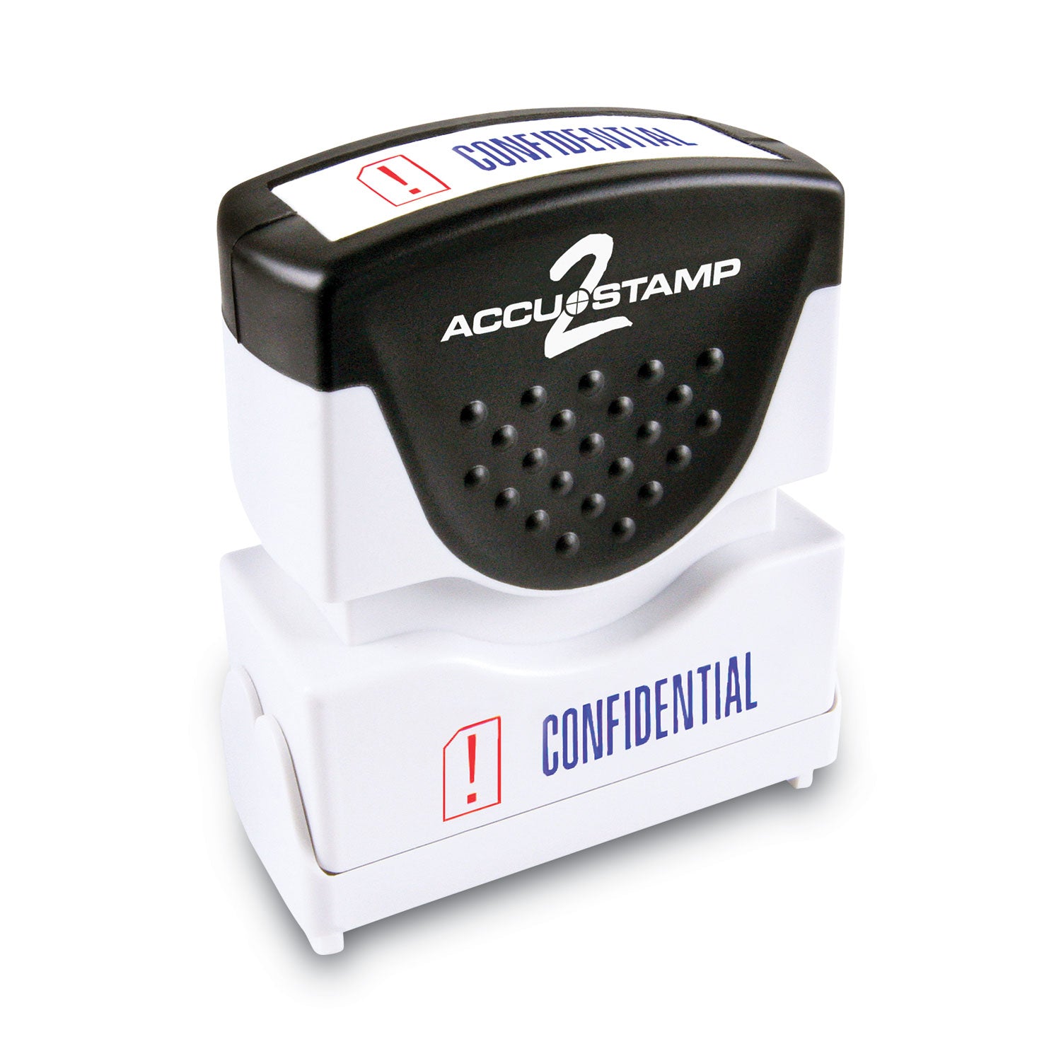 Pre-Inked Shutter Stamp, Red/Blue, CONFIDENTIAL, 1.63 x 0.5 -