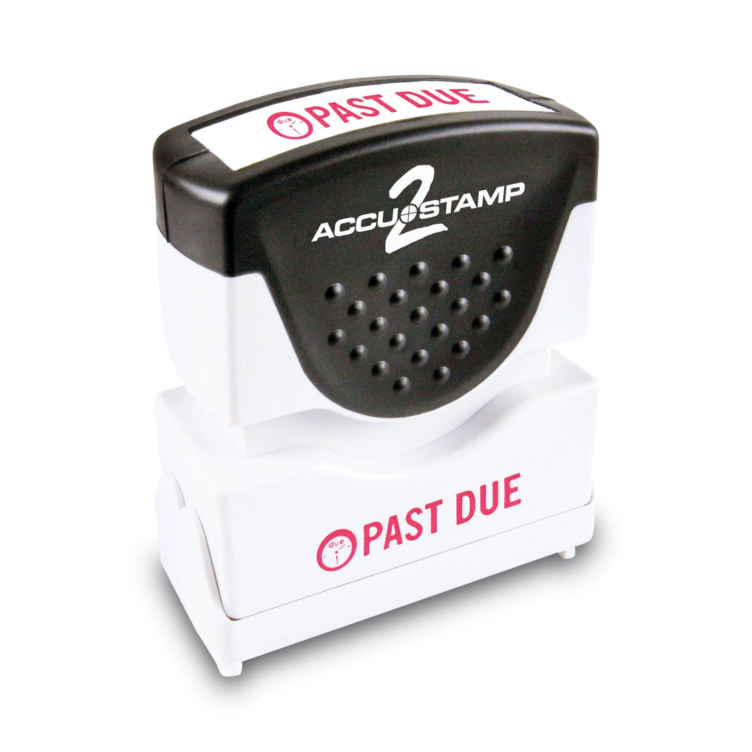 Pre-Inked Shutter Stamp, Red, PAST DUE, 1.63 x 0.5 -