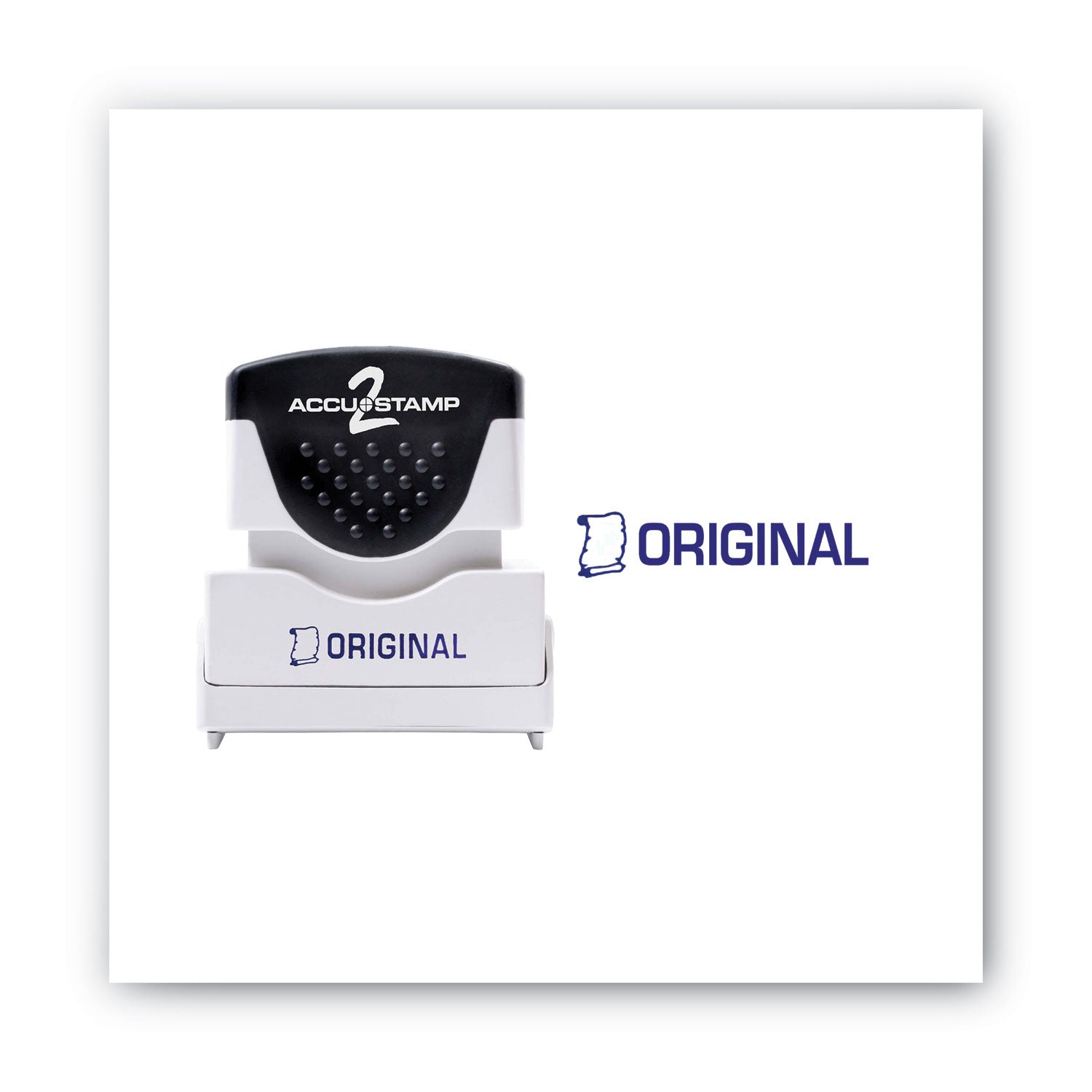 Pre-Inked Shutter Stamp, Blue, ORIGINAL, 1.63 x 0.5 -
