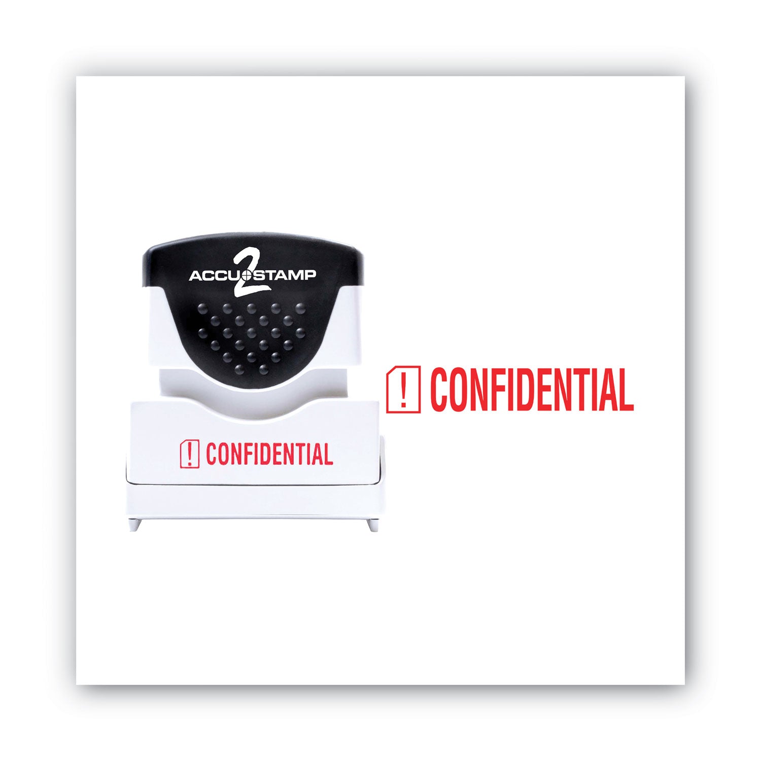 Pre-Inked Shutter Stamp, Red, CONFIDENTIAL, 1.63 x 0.5 -