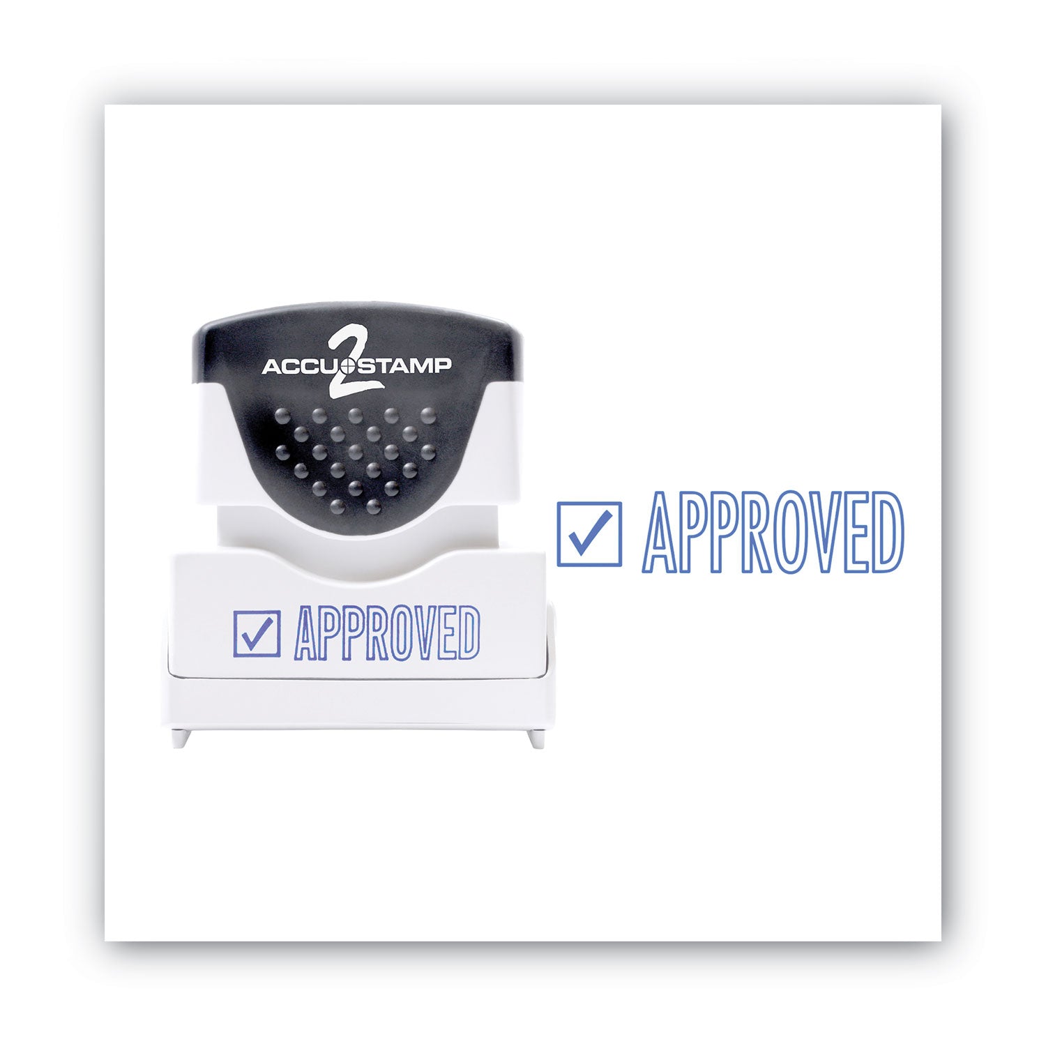 Pre-Inked Shutter Stamp, Blue, APPROVED, 1.63 x 0.5 -