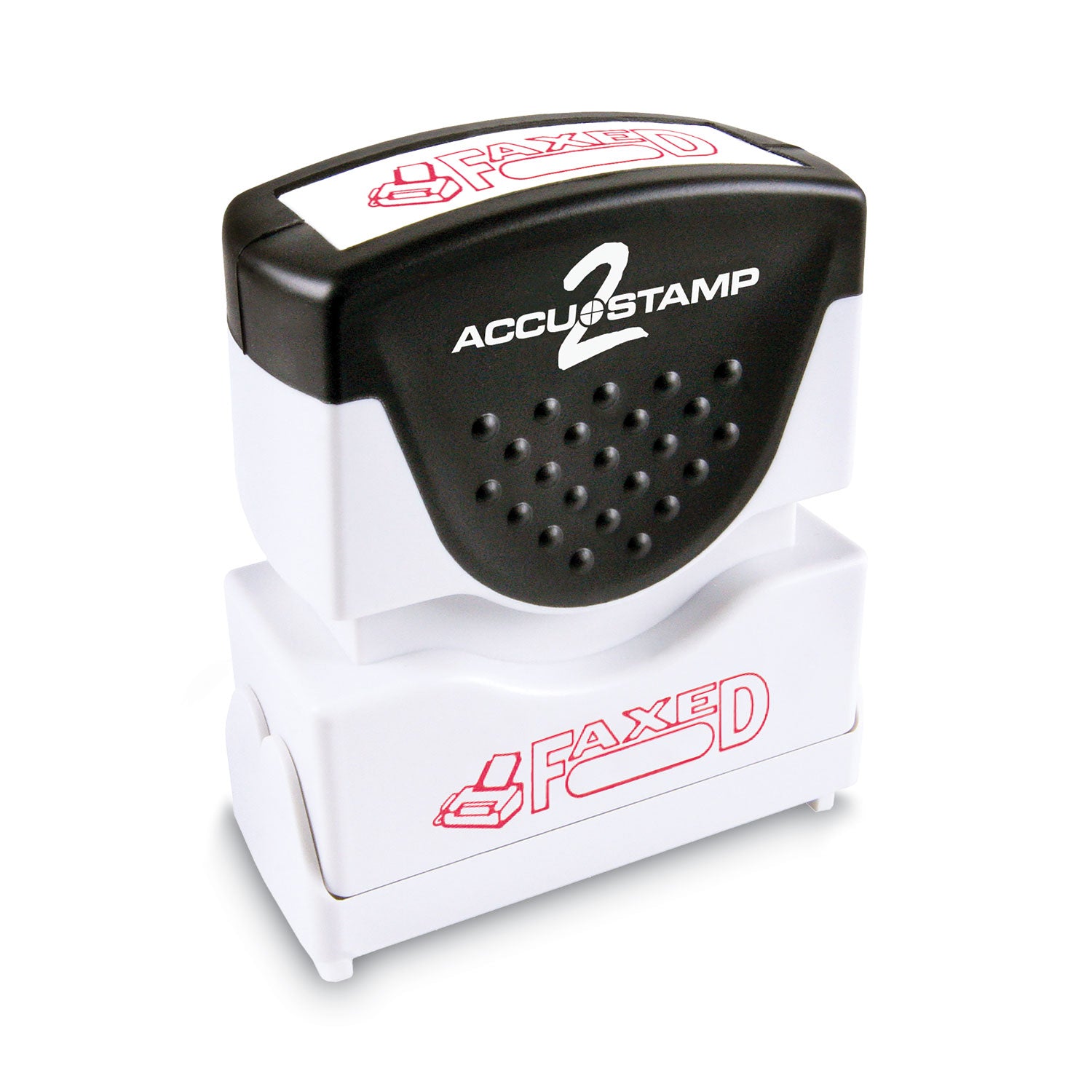 Pre-Inked Shutter Stamp, Red, FAXED, 1.63 x 0.5 -