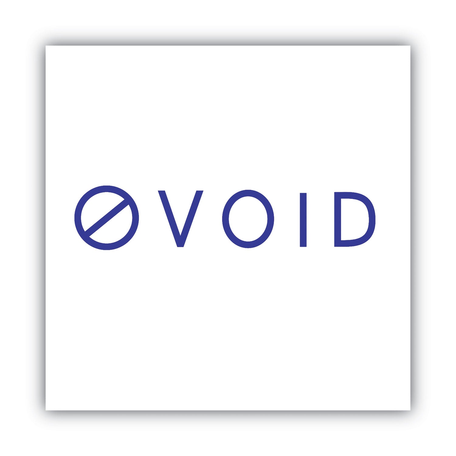 Pre-Inked Shutter Stamp, Blue, VOID, 1.63 x 0.5 -