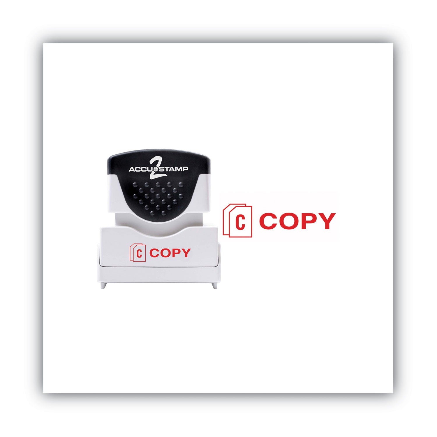 Pre-Inked Shutter Stamp, Red, COPY, 1.63 x 0.5 -