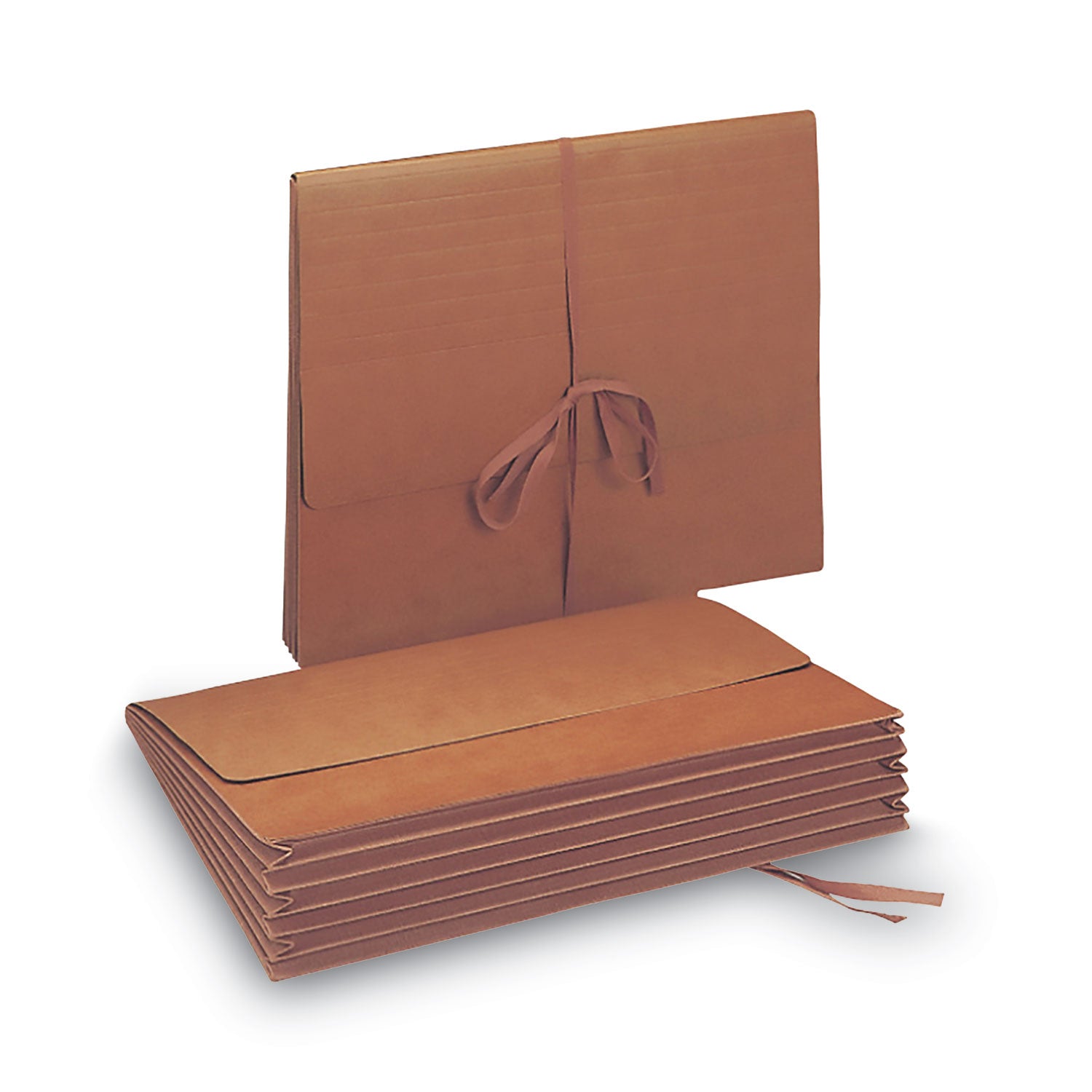 Redrope Expanding Wallets, 5.25" Expansion, 1 Section, Cloth Tie Closure, Letter Size, Redrope -