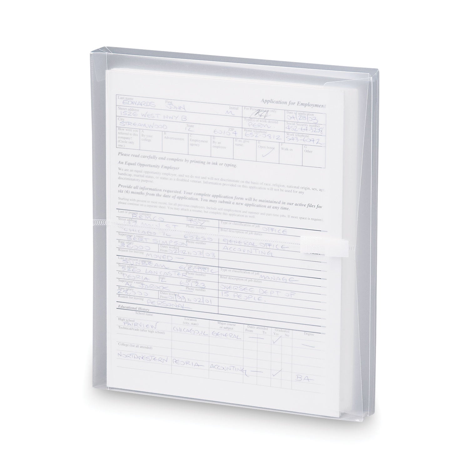 Poly Side-Load Envelopes, Fold-Over Closure, 9.75 x 11.63, Clear, 5/Pack -