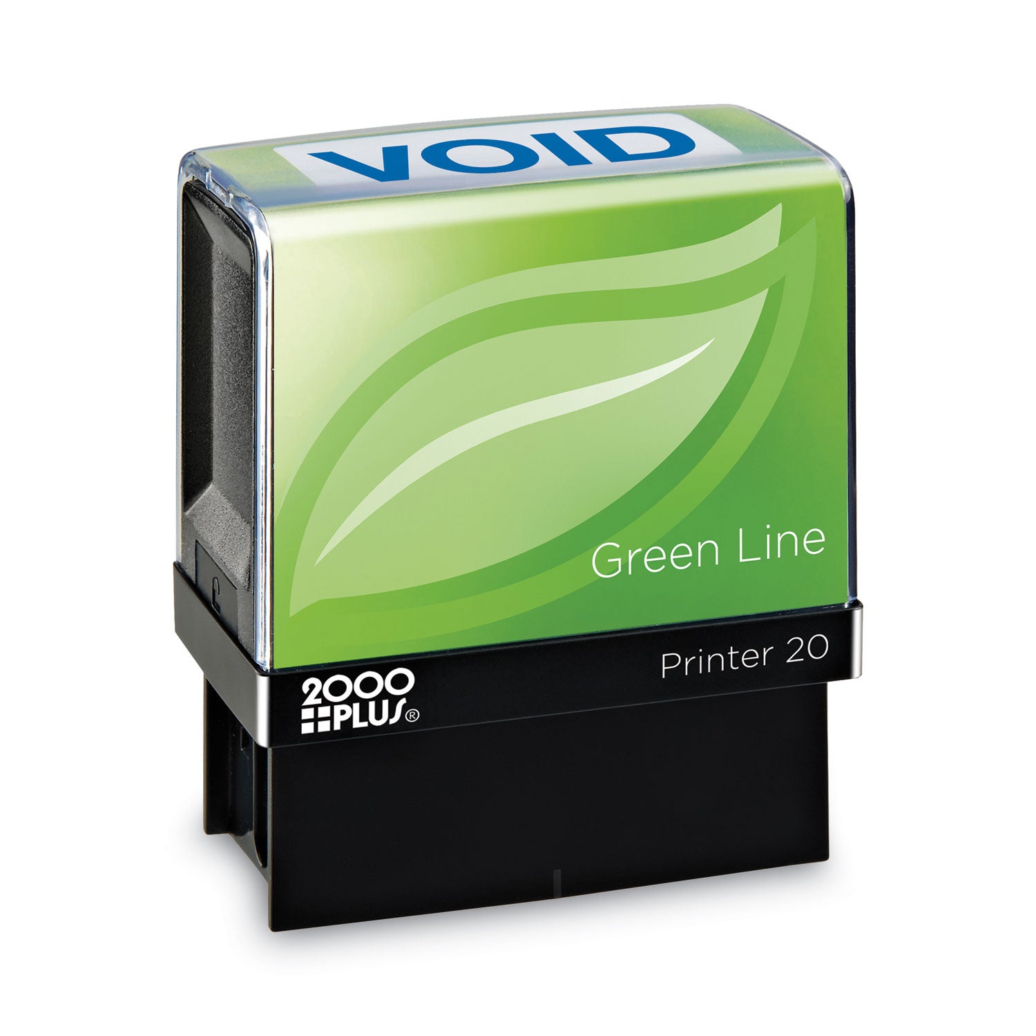 Green Line Message Stamp, Void, 1.5 x 0.56, Blue -