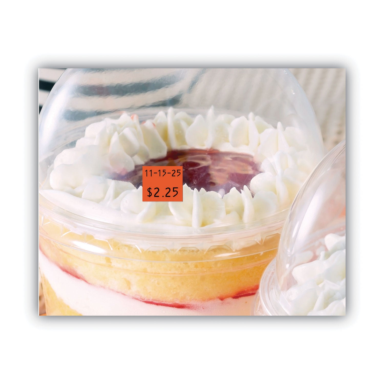 Two-Line Pricemarker Labels, 0.44 x 0.81, Fluorescent Red, 1,000/Roll, 3 Rolls/Box -