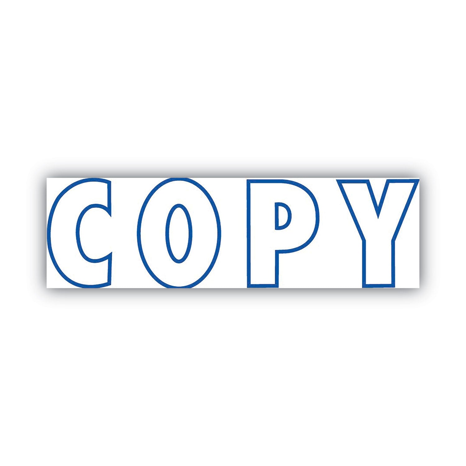 Green Line Message Stamp, Copy, 1.5 x 0.56, Blue -