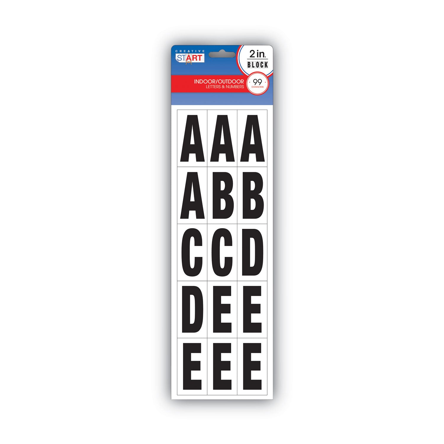 Letters, Numbers and Symbols, Self Adhesive, Black, 2"h, 84 Characters -