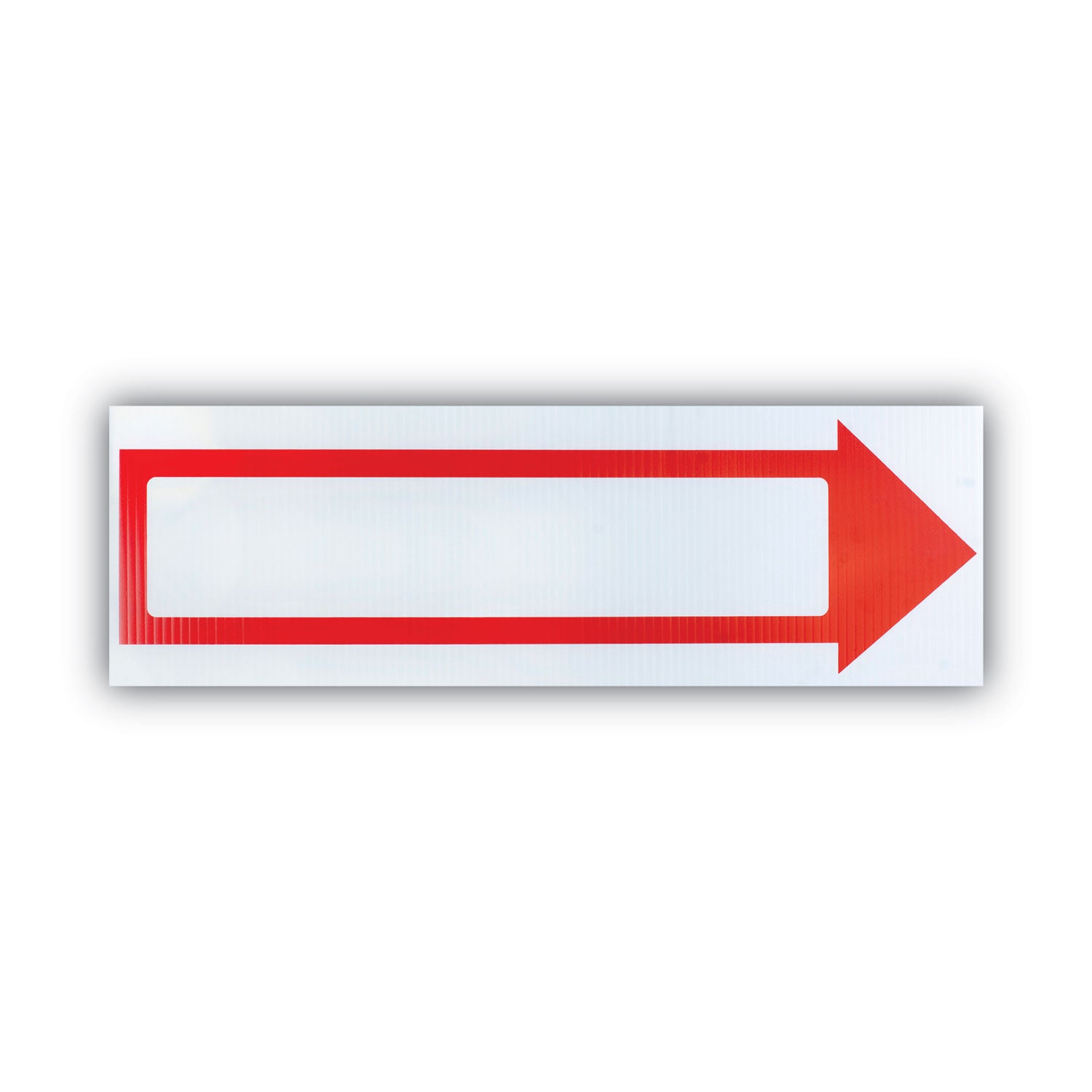 Stake Sign, 6 x 17, Blank White with Printed Red Arrow -
