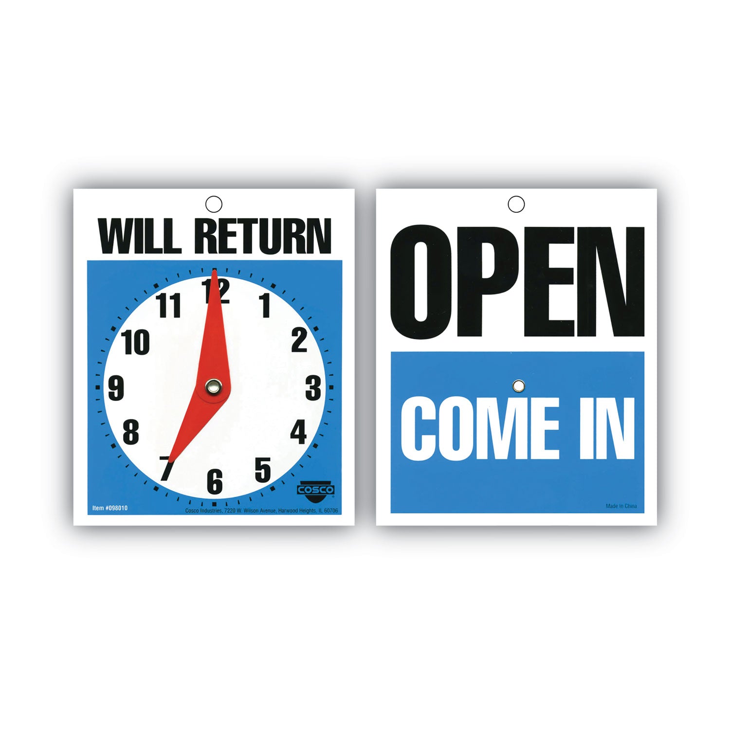 Will Return Later Sign, 5 x 6, Blue -