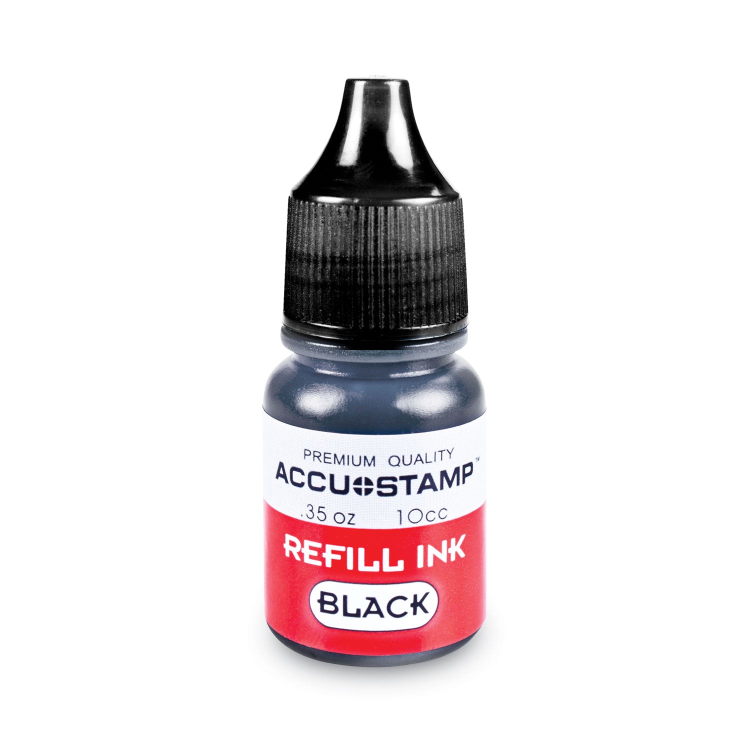 ACCU-STAMP Gel Ink Refill, 0.35 oz Bottle, Black -