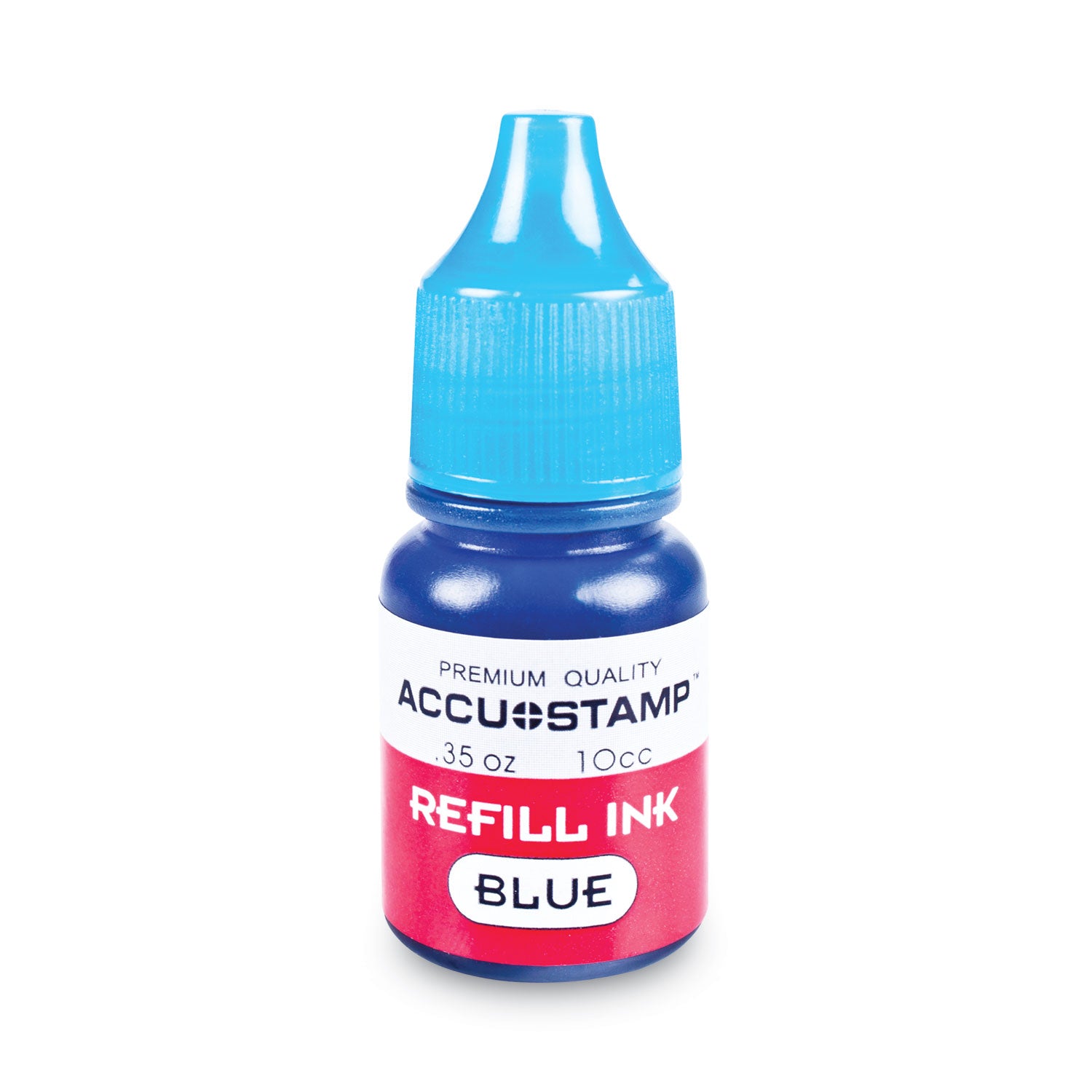ACCU-STAMP Gel Ink Refill, 0.35 oz Bottle, Blue -