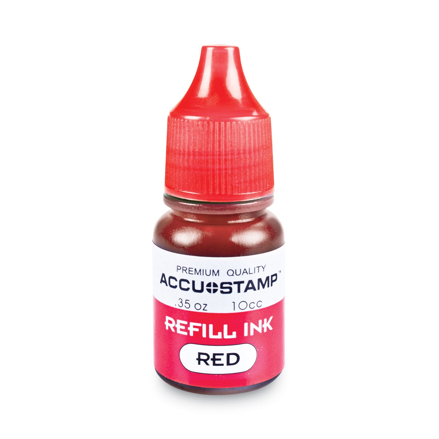 ACCU-STAMP Gel Ink Refill, 0.35 oz Bottle, Red -