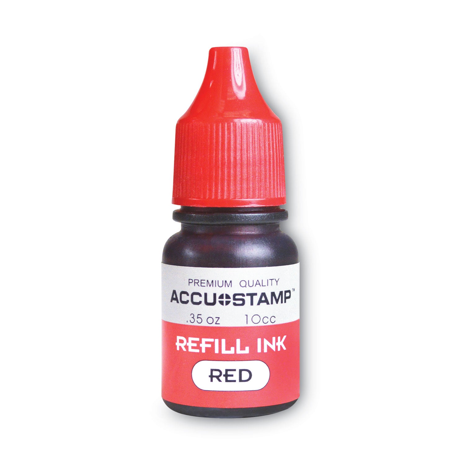 ACCU-STAMP Gel Ink Refill, 0.35 oz Bottle, Red -