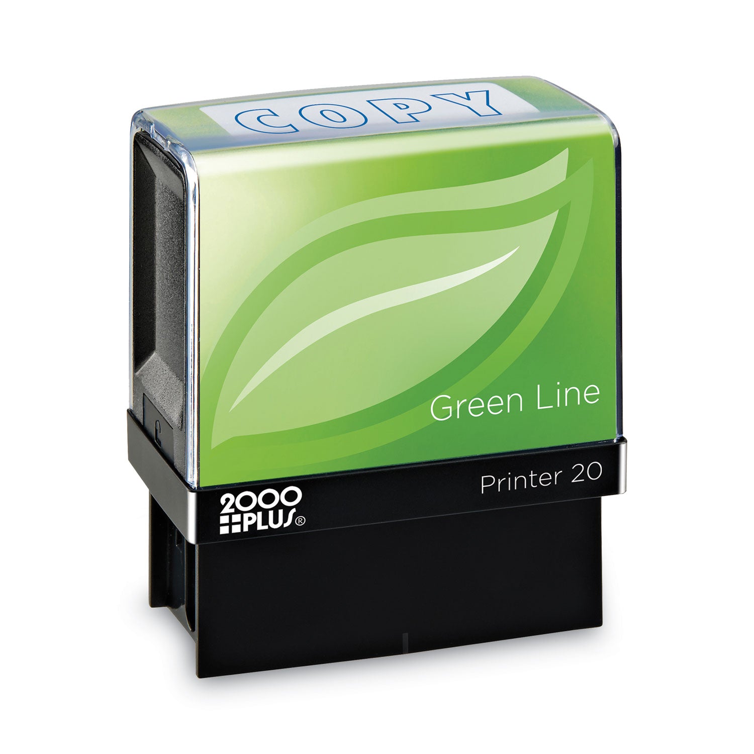 Green Line Message Stamp, Copy, 1.5 x 0.56, Blue -