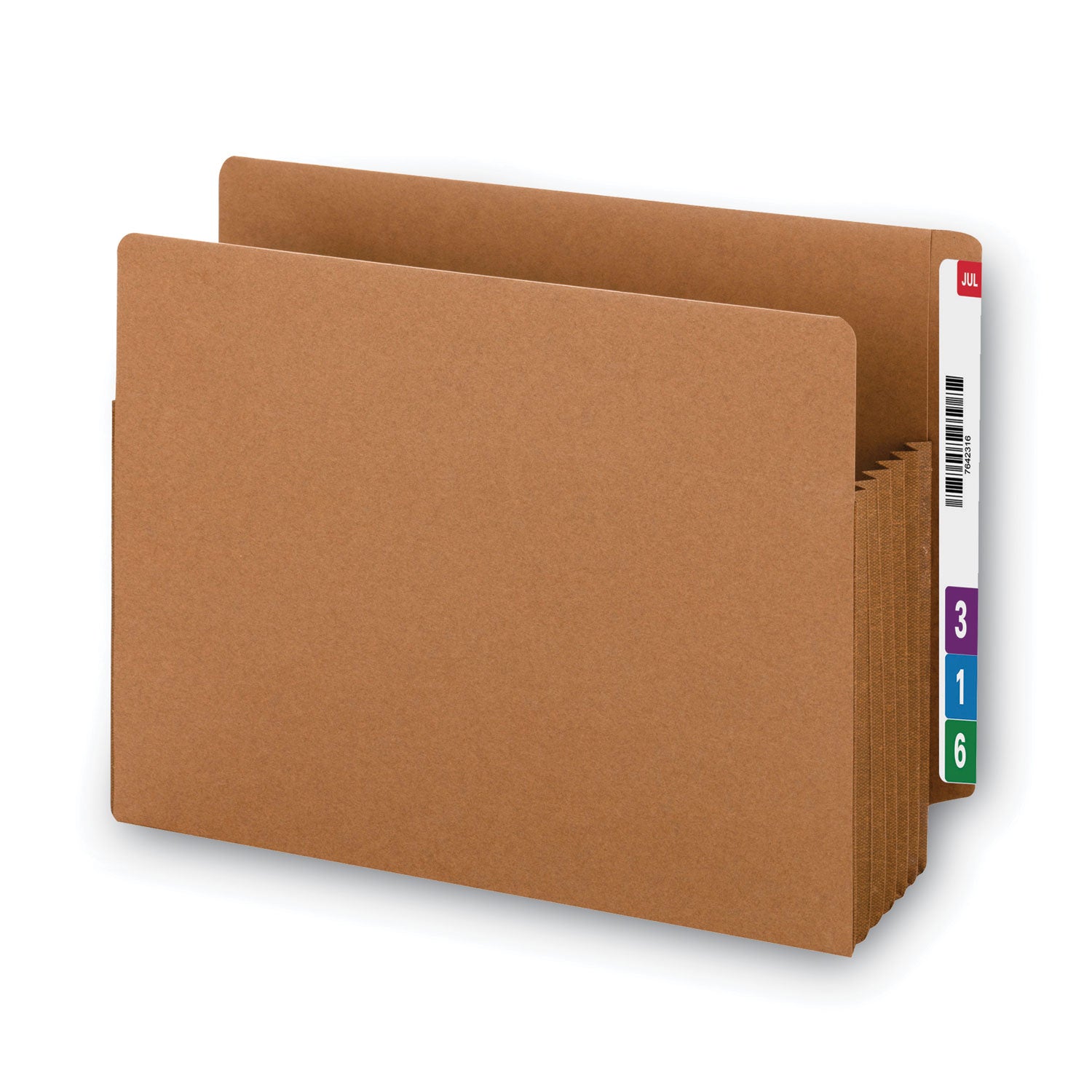 Heavy-Duty Redrope End Tab TUFF Pockets, 5.25" Expansion, Letter Size, Redrope, 10/Box -