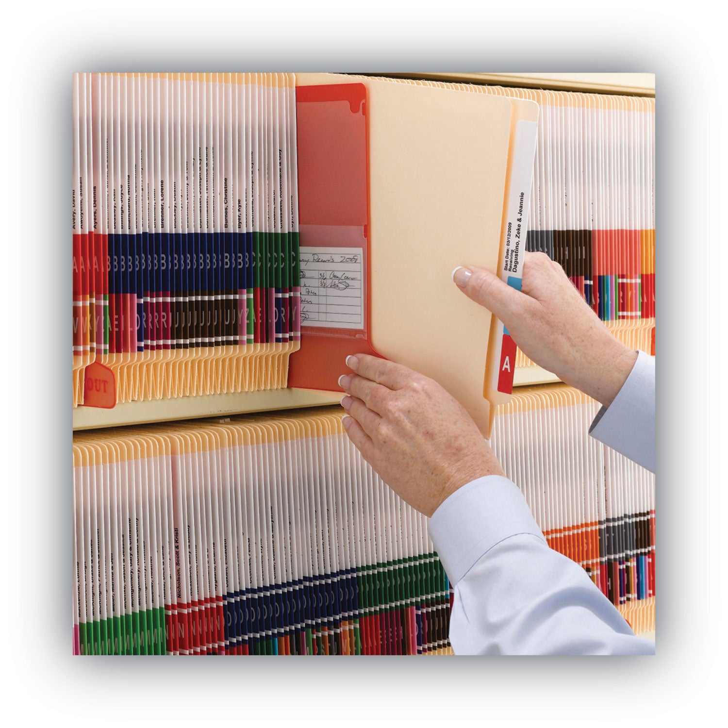 End Tab Fastener Folders with Reinforced Straight Tabs, 11-pt Manila, 2 Fasteners, Letter Size, Manila Exterior, 250/Box -