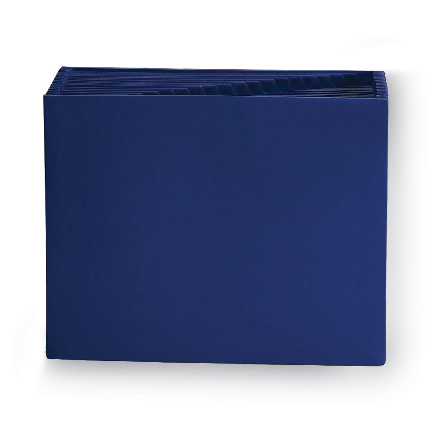 Heavy-Duty Indexed Expanding Open Top Color Files, 21 Sections, 1/21-Cut Tabs, Letter Size, Navy Blue -